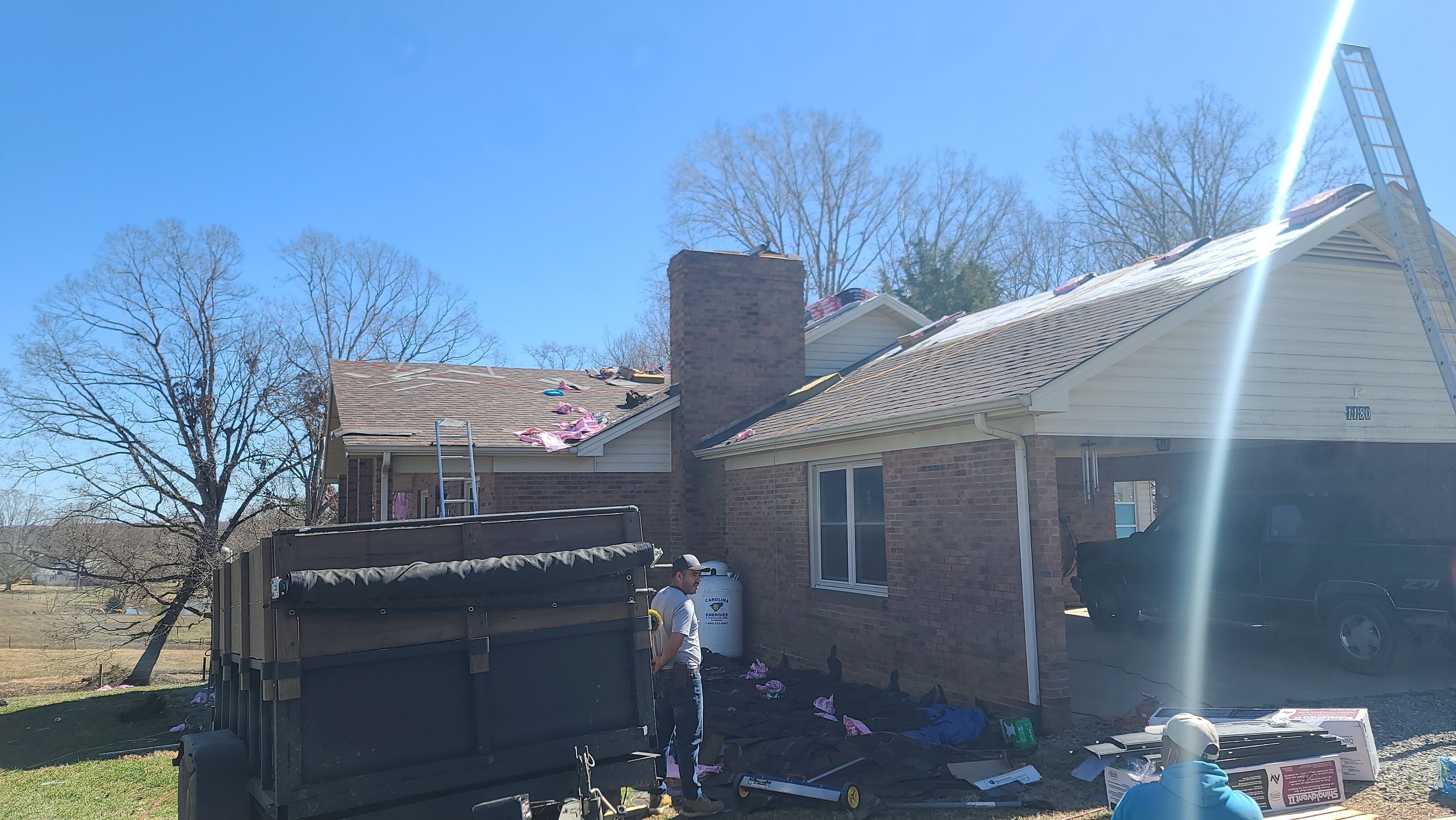 Farm roof job by BROCK BUILDERS 