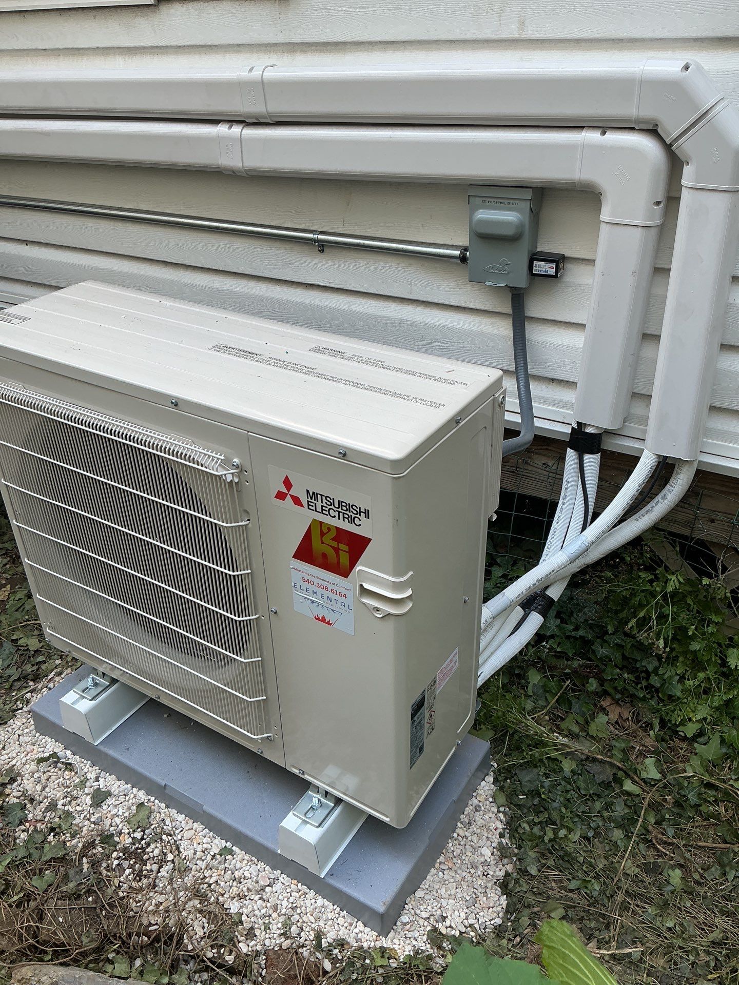 Mini-split install in New Market by Elemental Heating and air conditioning LLC