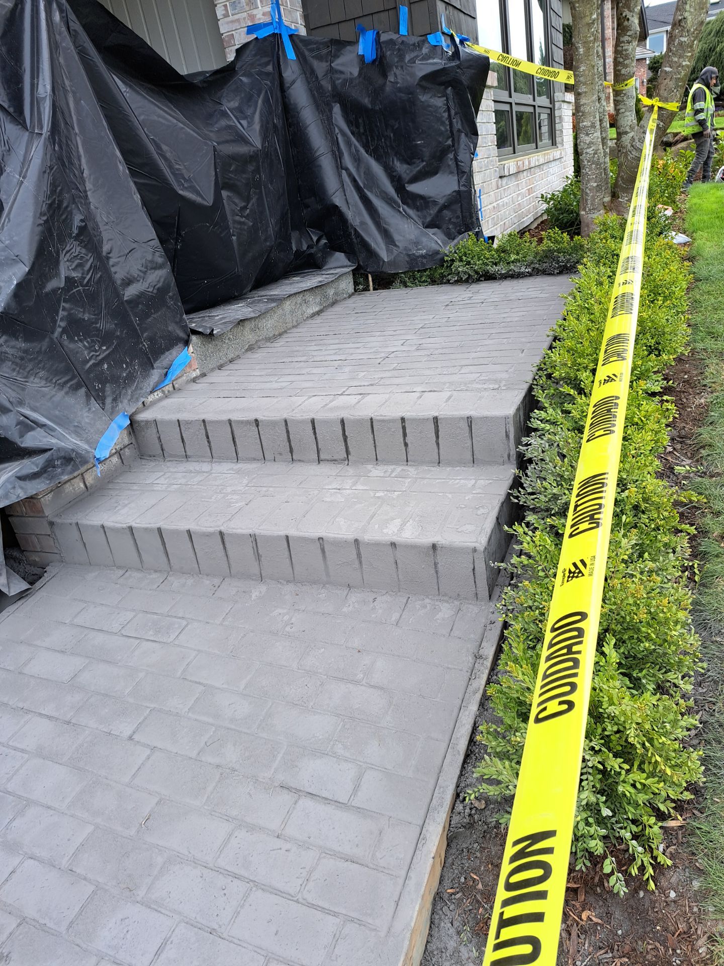 John | Stamped Concrete Driveway Makeover by Jireh Asphalt & Concrete Inc 