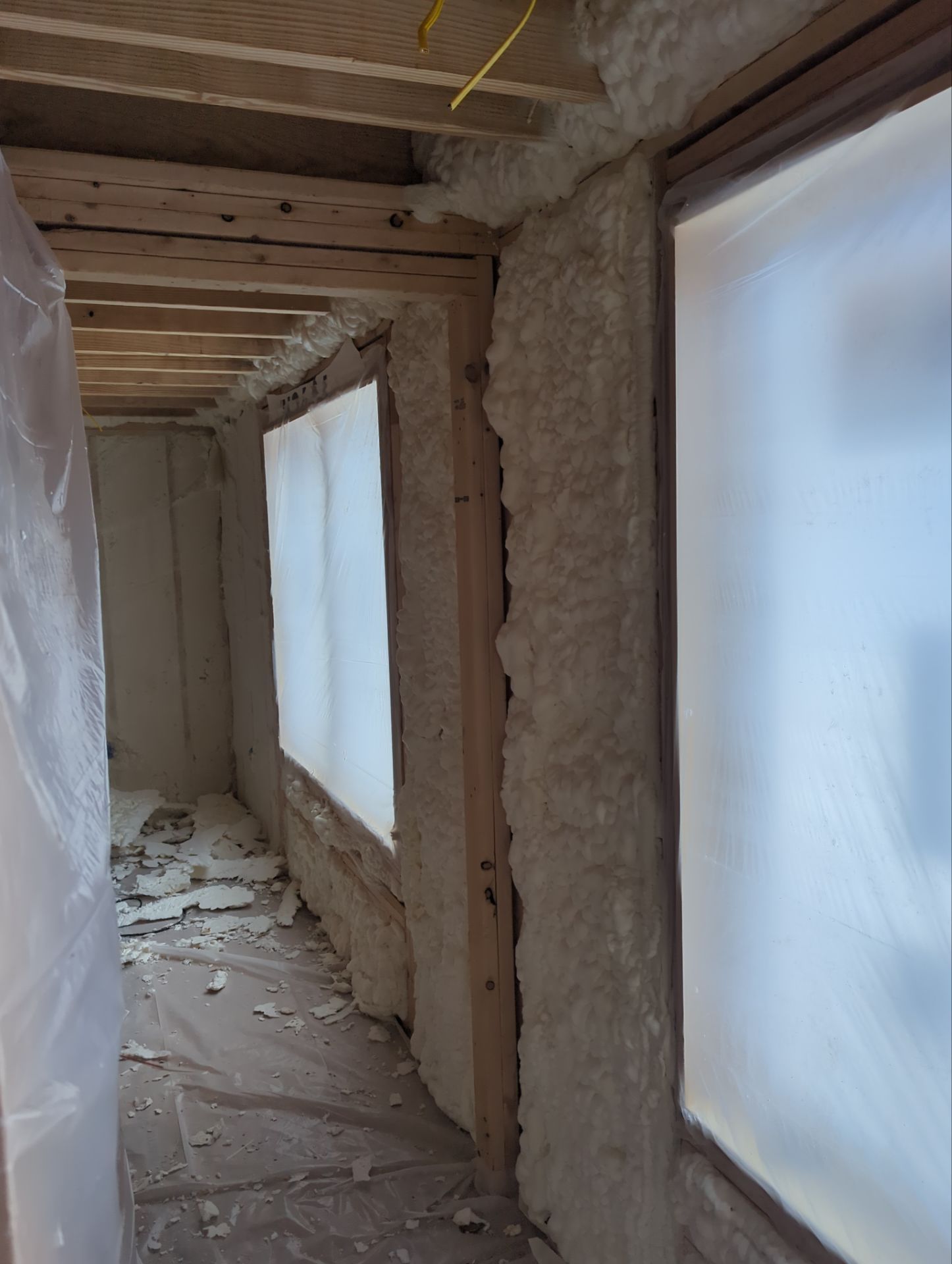 Basement Exterior Walls using Closed Cell Spray Foam by NYS Foam & Energy
