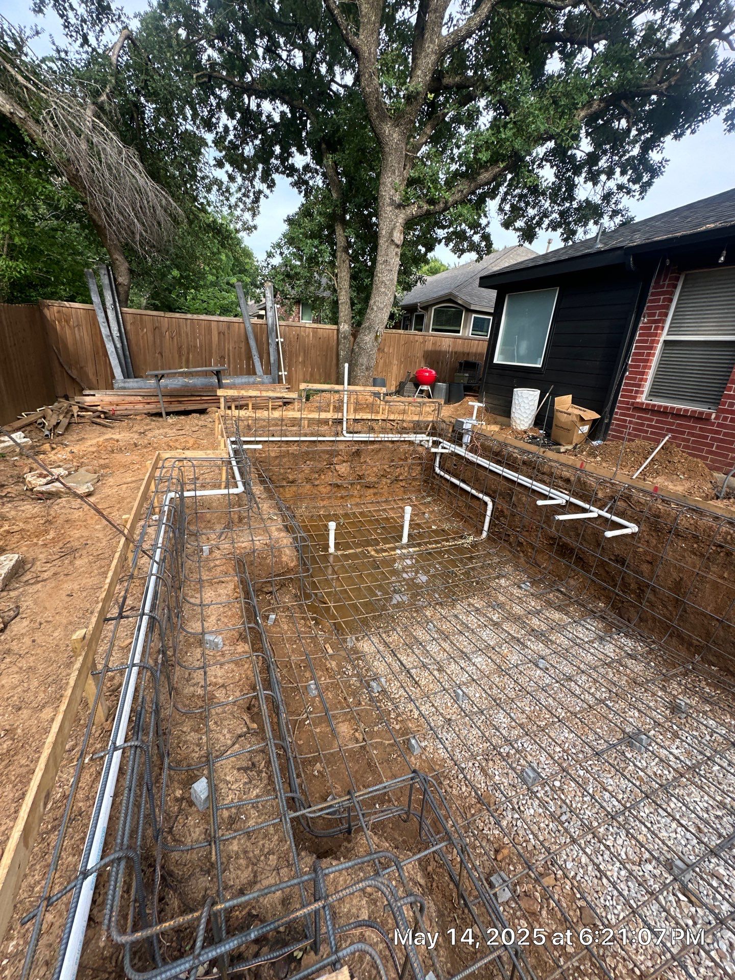 Geometric Pool with Raised Spa and White Coping by Pinnacle Pools and Spas - DFW