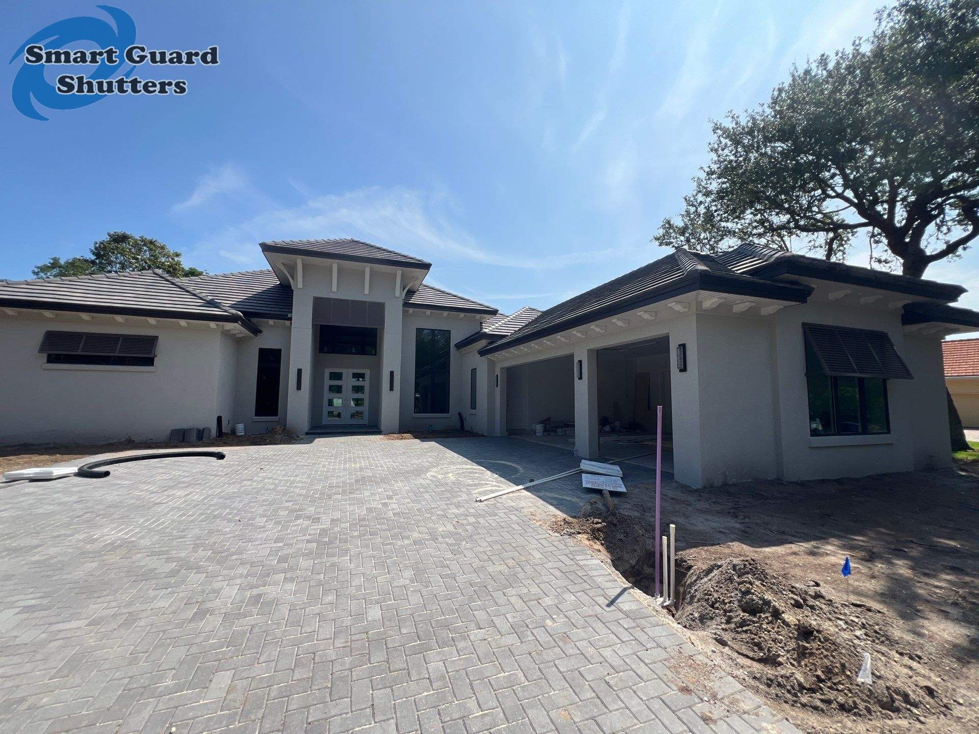 Decorative Bahamas in Beige Grey by Smart Guard Shutters