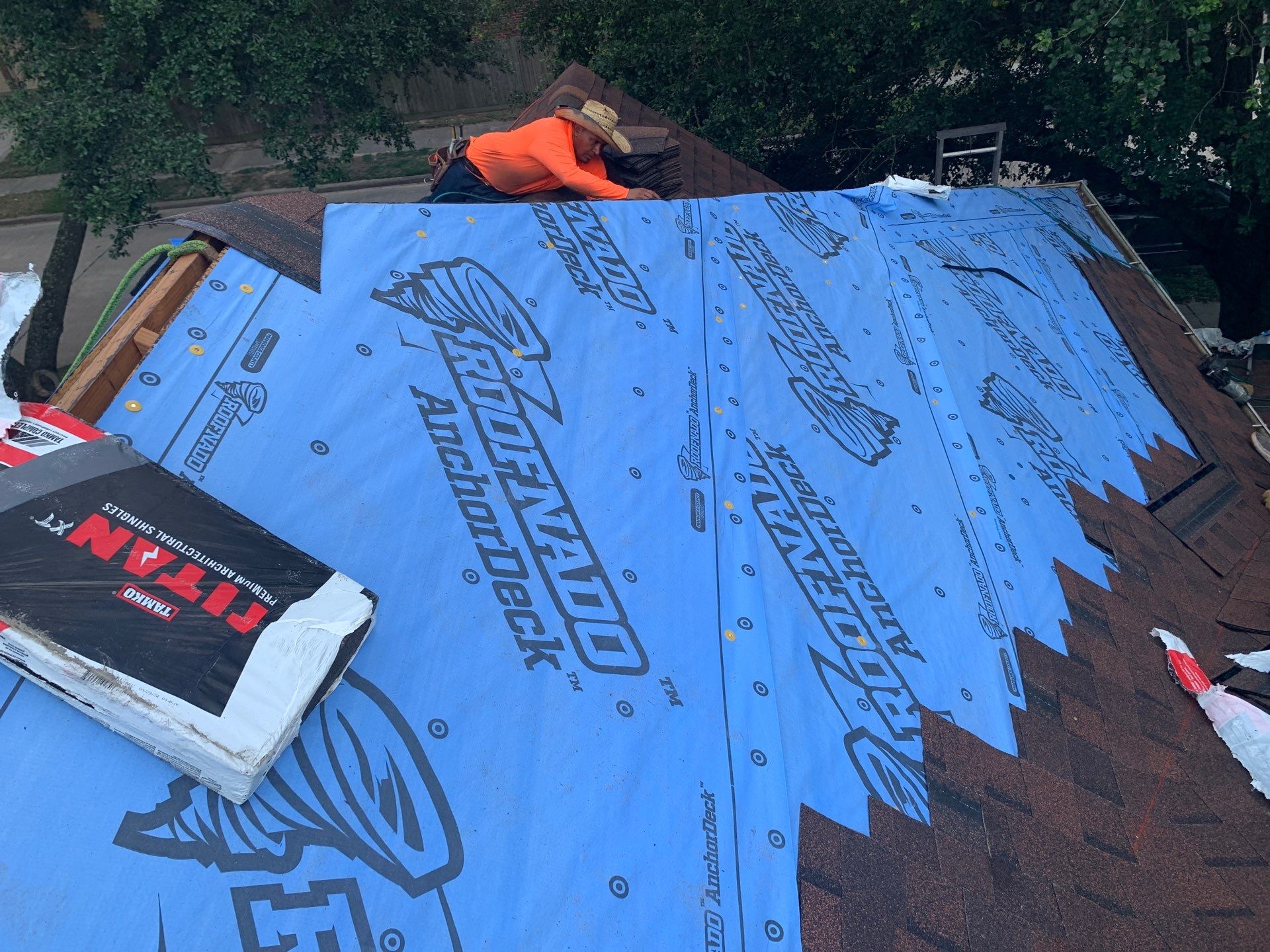 Autumn Brown Shingle Roof Replacement — Houston, TX by PL Roofing & SB Roofing, LLC.