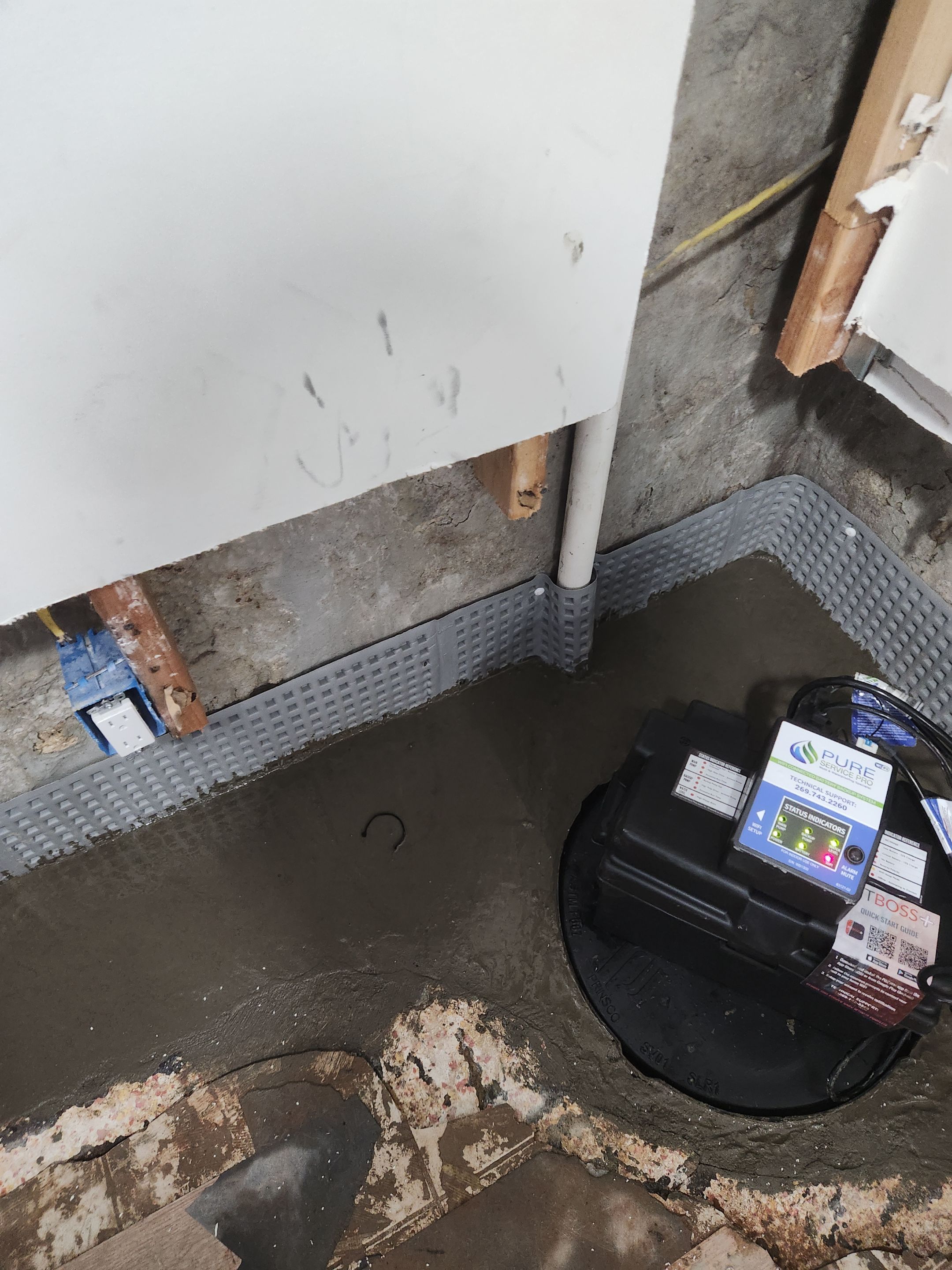 Interior French Drain Kearny NJ by Pure Service Pro, LLC 