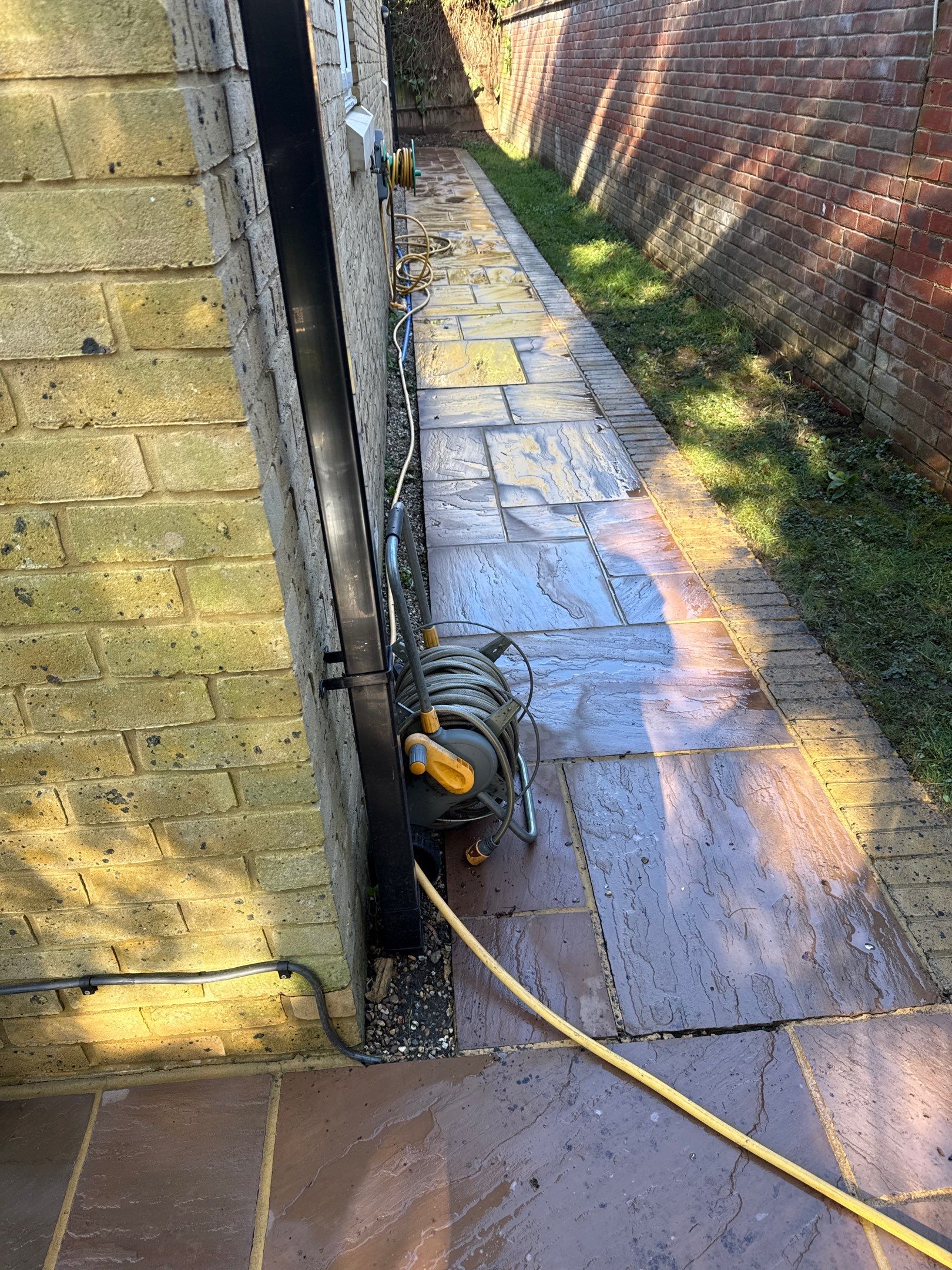 Slate Roof  - Patio - Stonework Clean using Honda 21lt High Pressure Machine by Ges Exterior Cleaning ltd