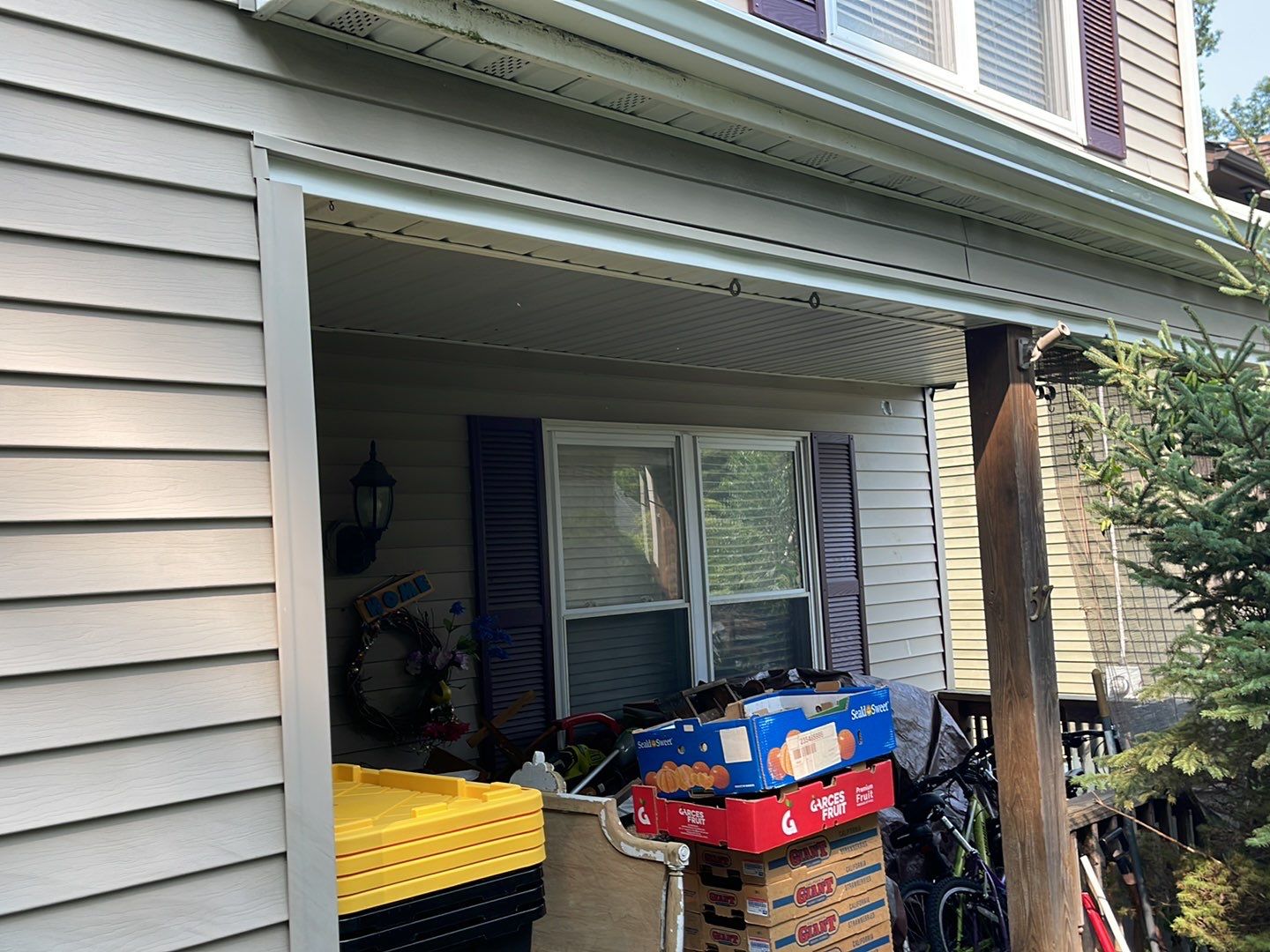 Gutter Installation using 5k White gutters by A Plus Exterior