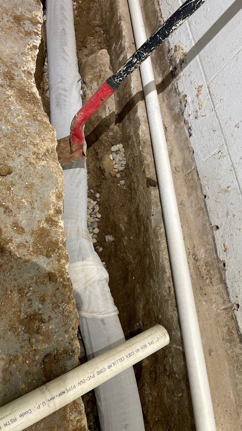 Interior Drain Tile Installation in Columbia Heights, MN by Waterproofing Northeast