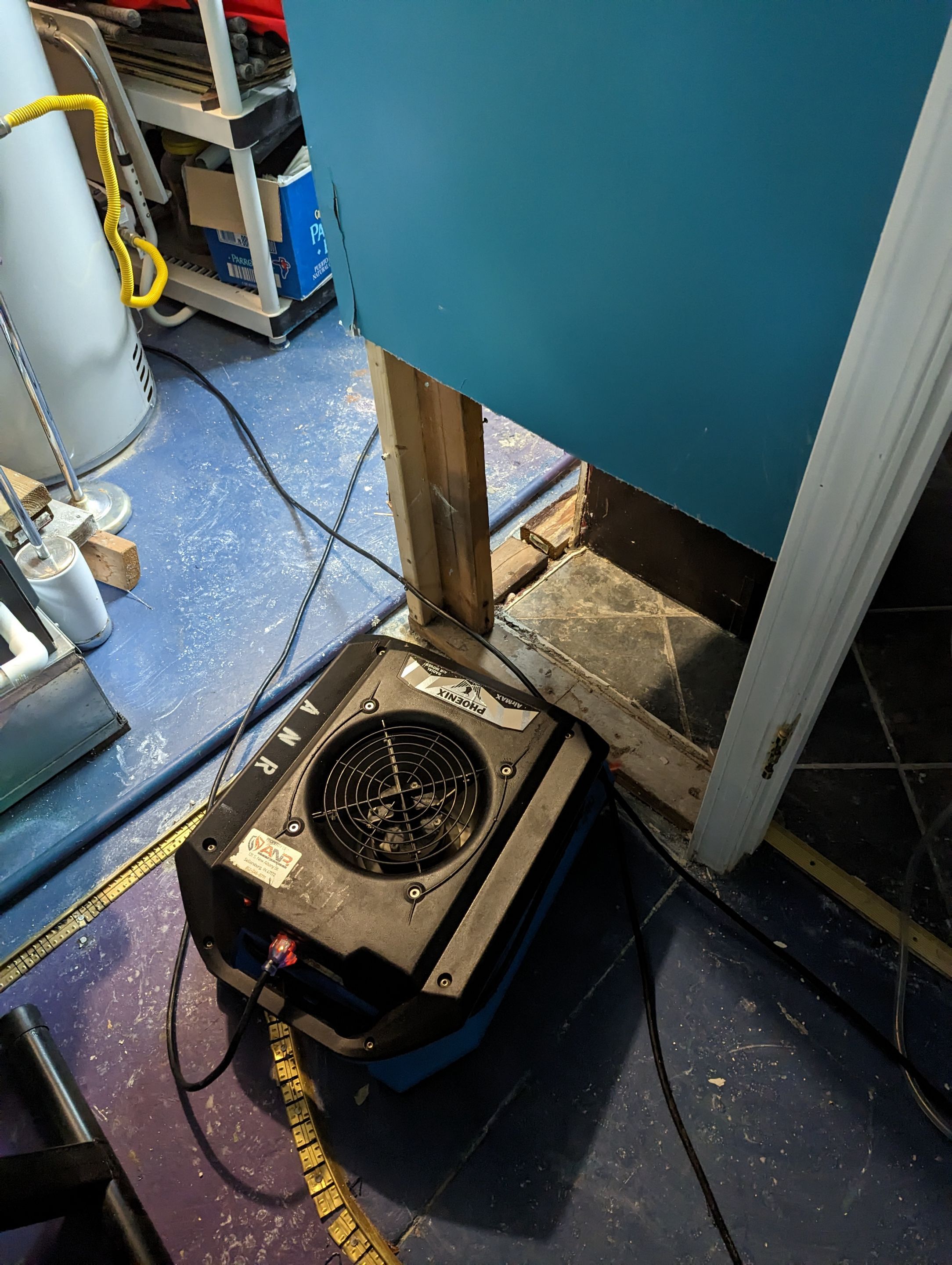 Water Mitigation with Equipment Set by ANR Restoration