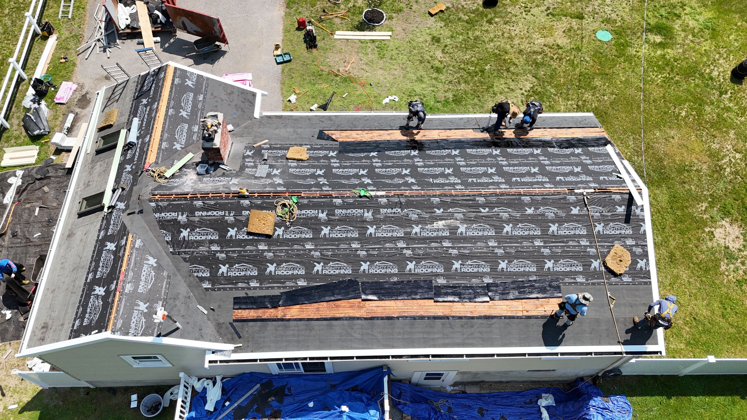 Full Roof Replacement & Chimney Repair – Onyx Black, MA by Mighty Dog Roofing of Greater Middlesex County