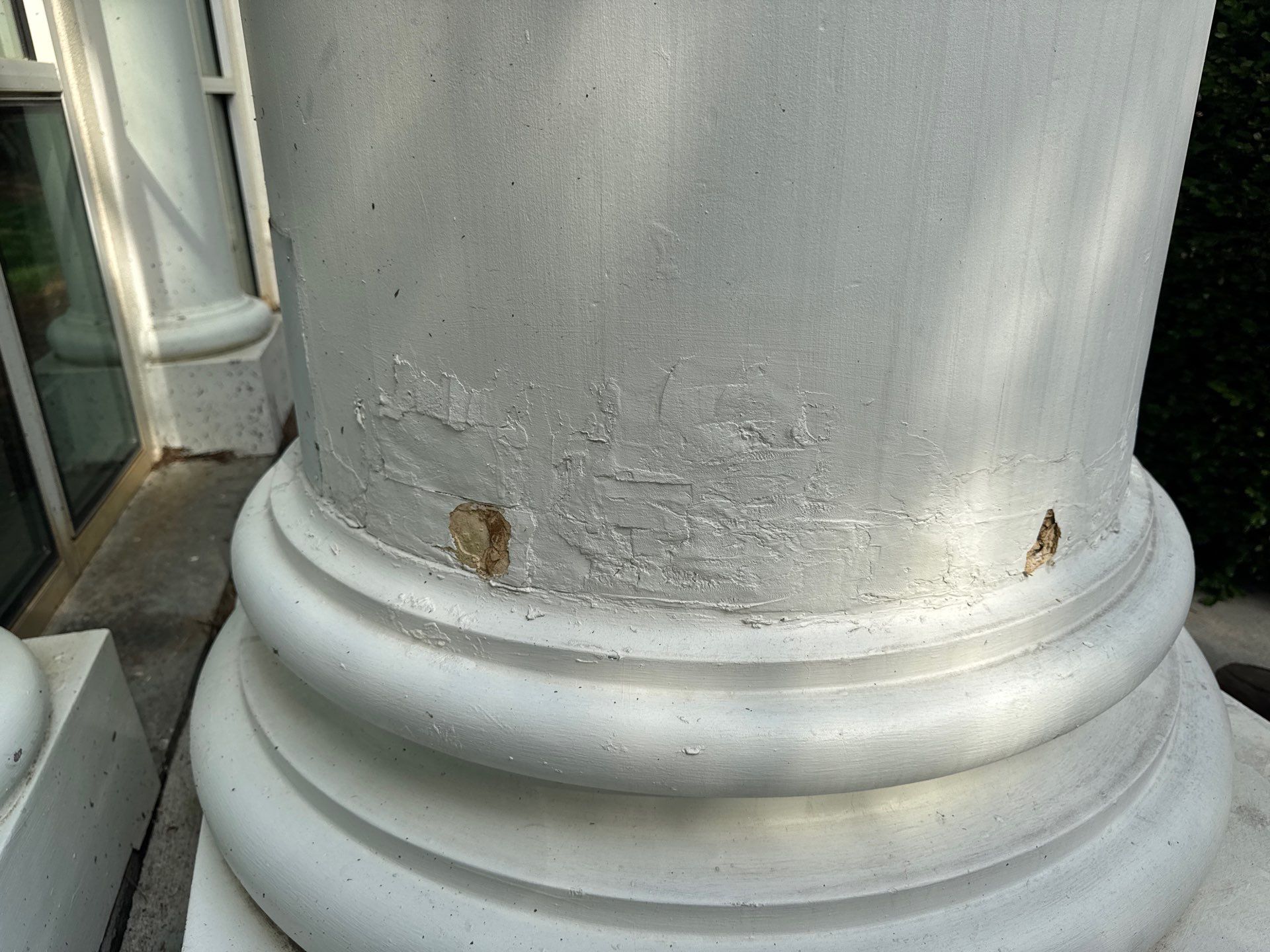 Architectural Column Restoration and Exterior Painting in Oxford by PGP Surface Solutions, LLC