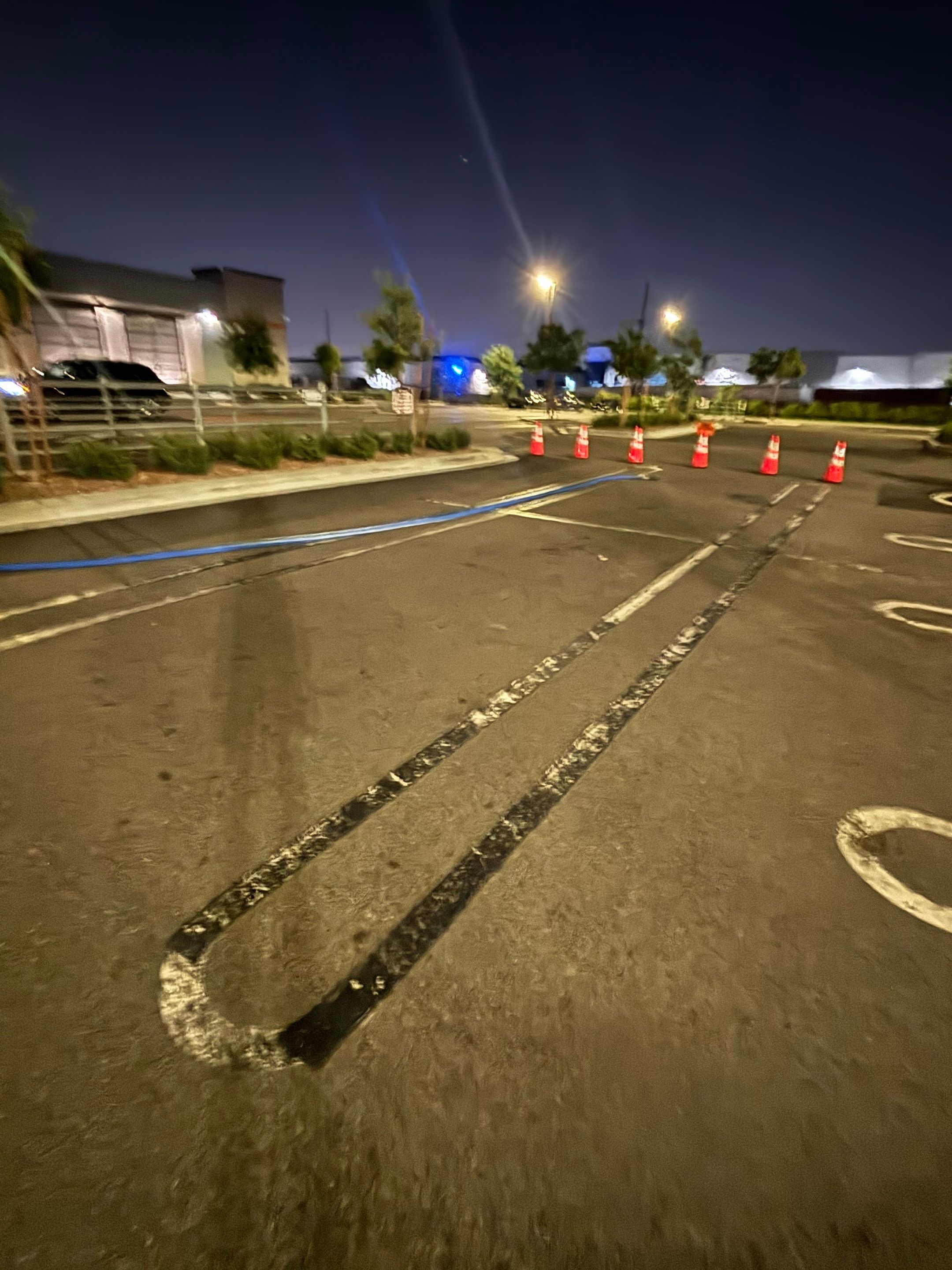 Line Stripe Removal by Pirate Pete’s Power Washing