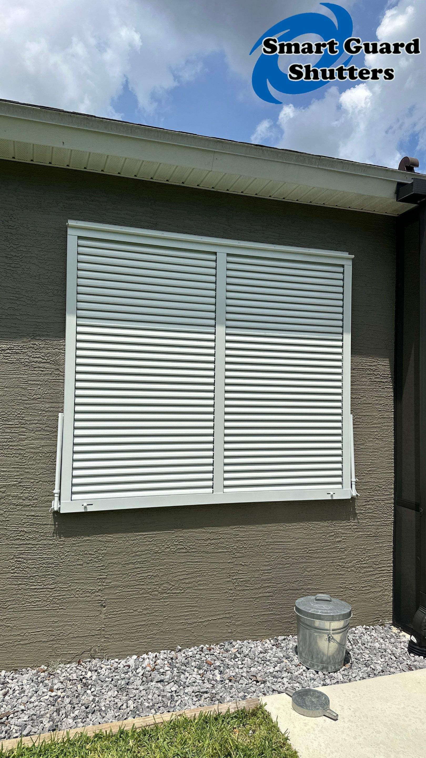 Impact Bahamas in Signal White by Smart Guard Shutters