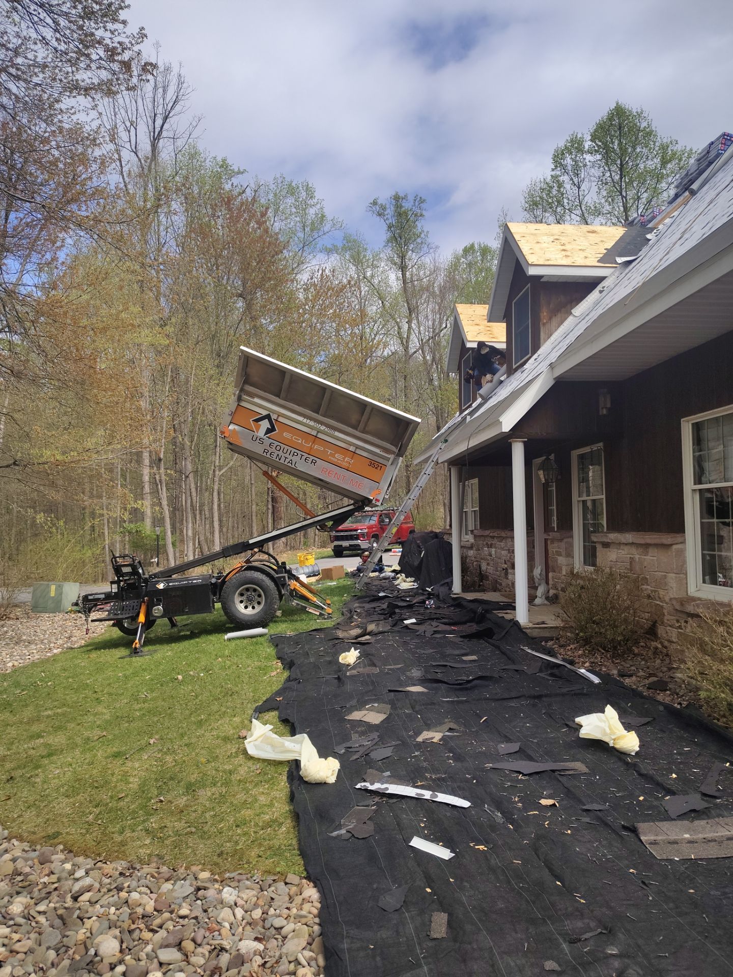 Roofing Installation using Gaf Hdz Architectural Shingle -Barkwood by Teflon Roofing