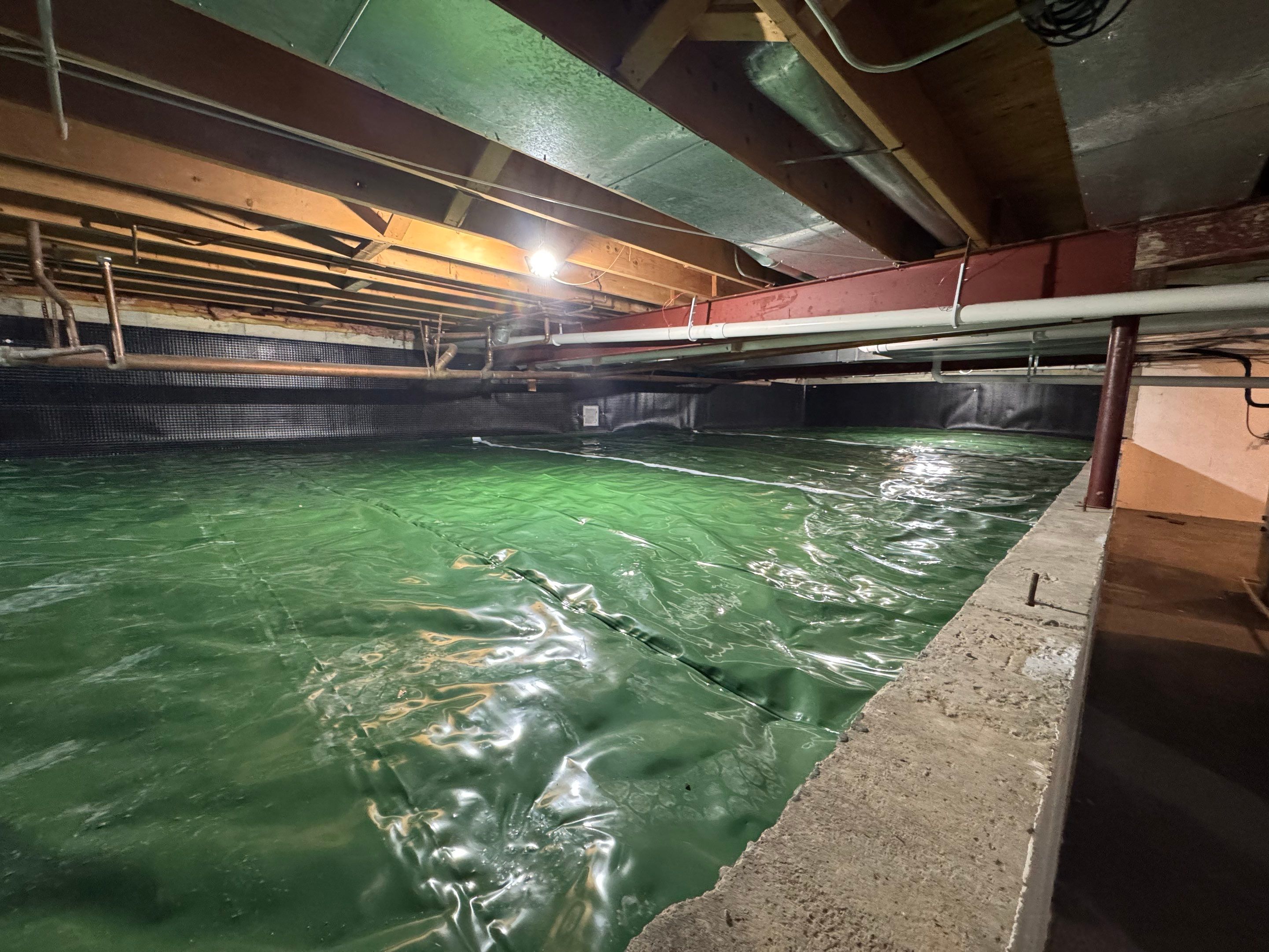 Concrete in Crawlspace by Area Wide Waterproofing