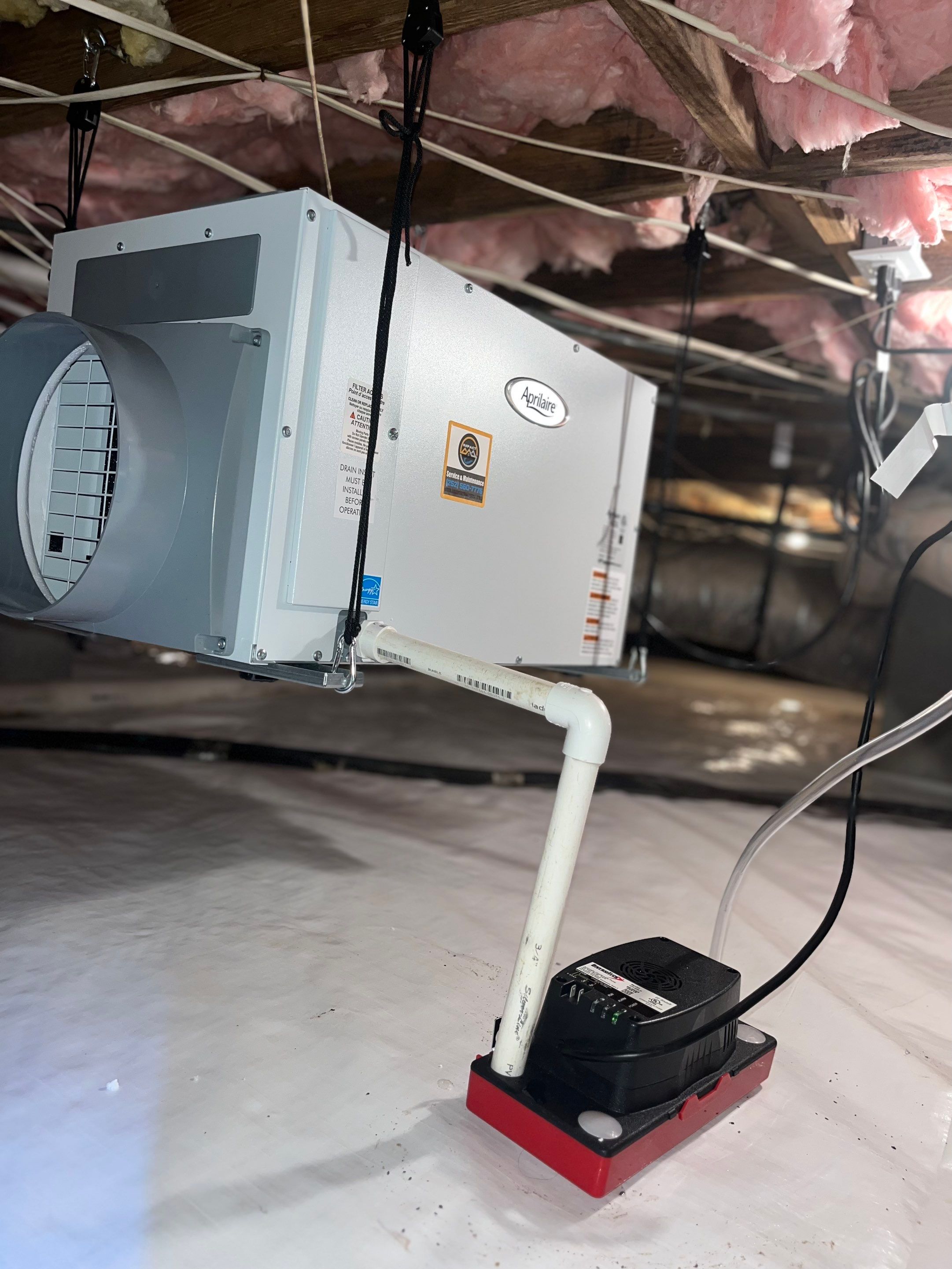 Dehumidifier and Moisture Barrier install with Structural repairs. by Impact Crawlspace