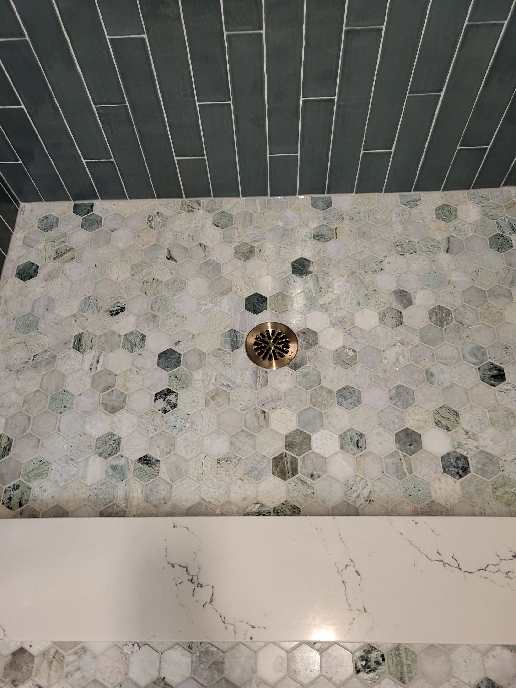 Sage Tile Bathroom Update by Legacy Bath and Kitchen 