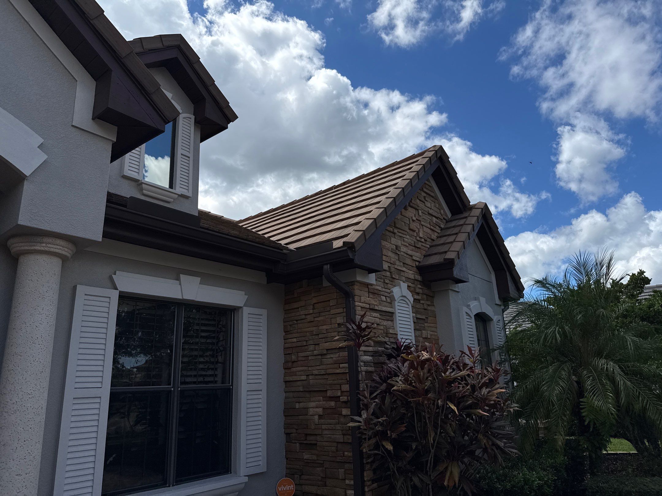 Tile Roof, Paver Pool Deck & Flowerbed Curbing Cleaning | Winding River Bradenton, FL Transformation by Sunshine AquaWash