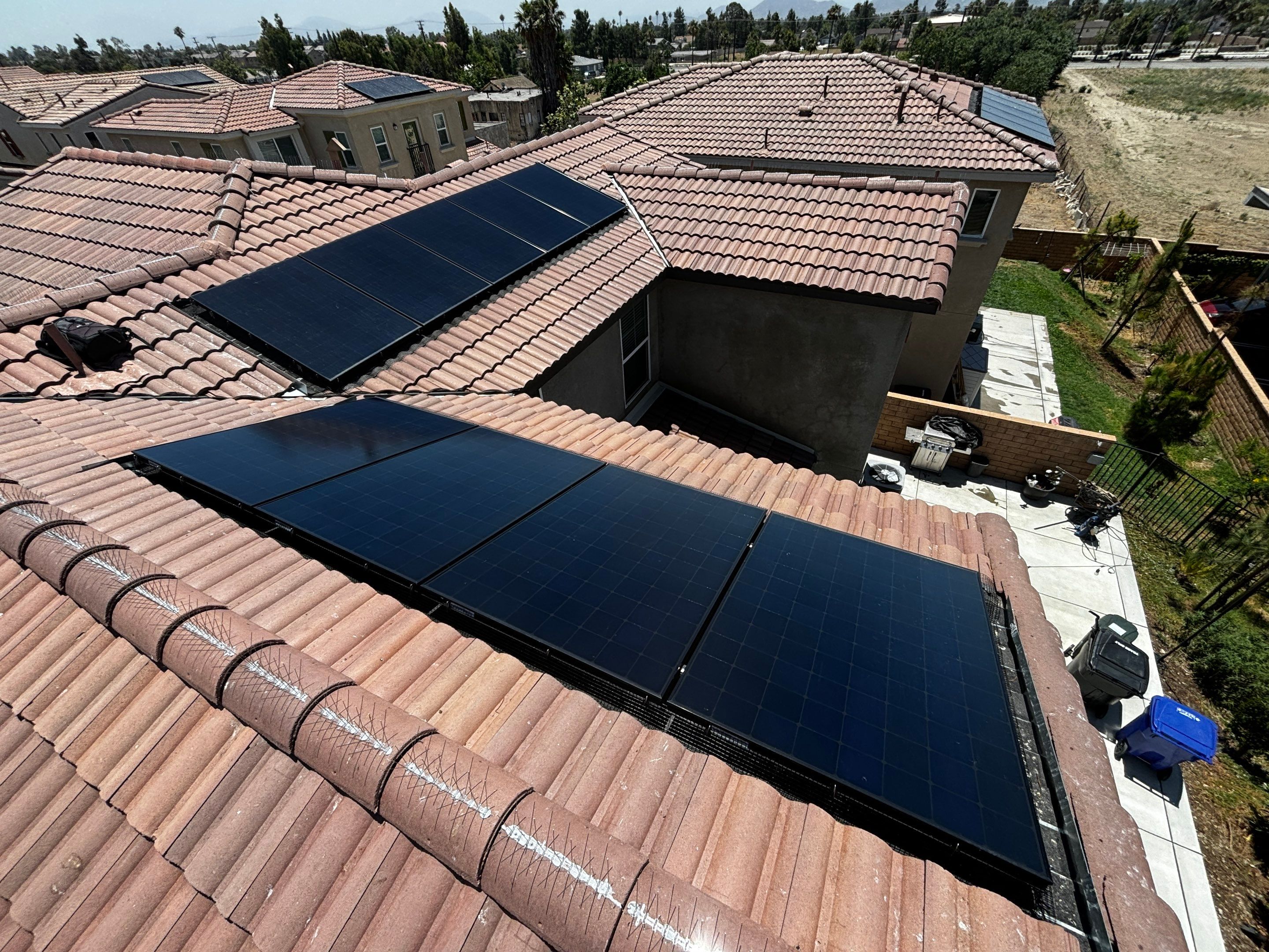 Solar Panel Bird Proofing in Fontana Ca by Palm Coast Solar Cleaning