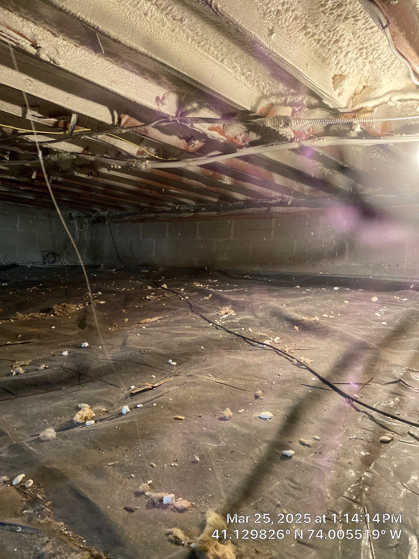 Attic Insulation using open cell spray foam and closed cell rim joist by NYS Foam & Energy