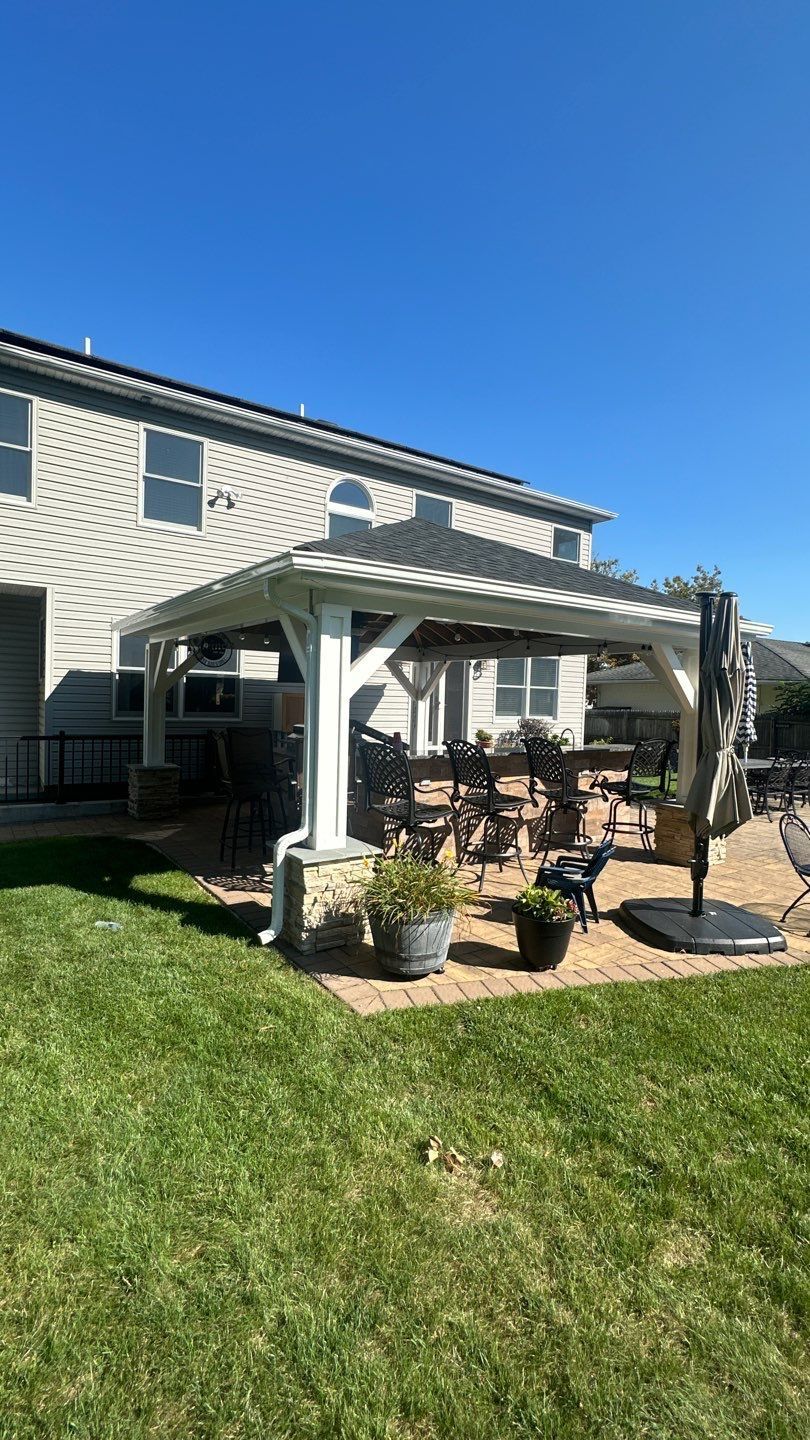 New Pavilion Gutter Installation by Above All Gutters 