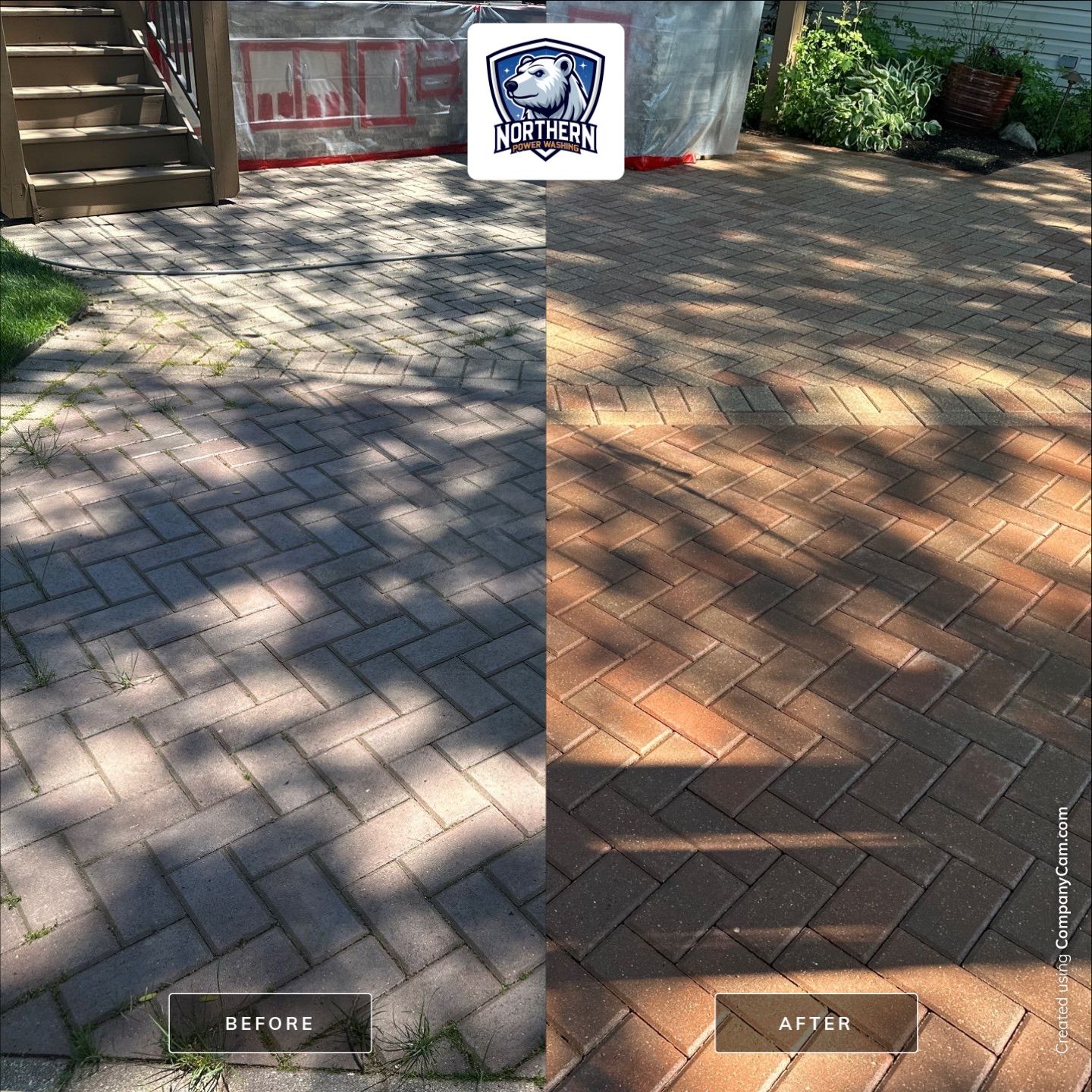 Brick Paver Repair, Cleaning, and Sand Stabilization by Northern Power Washing LLC.