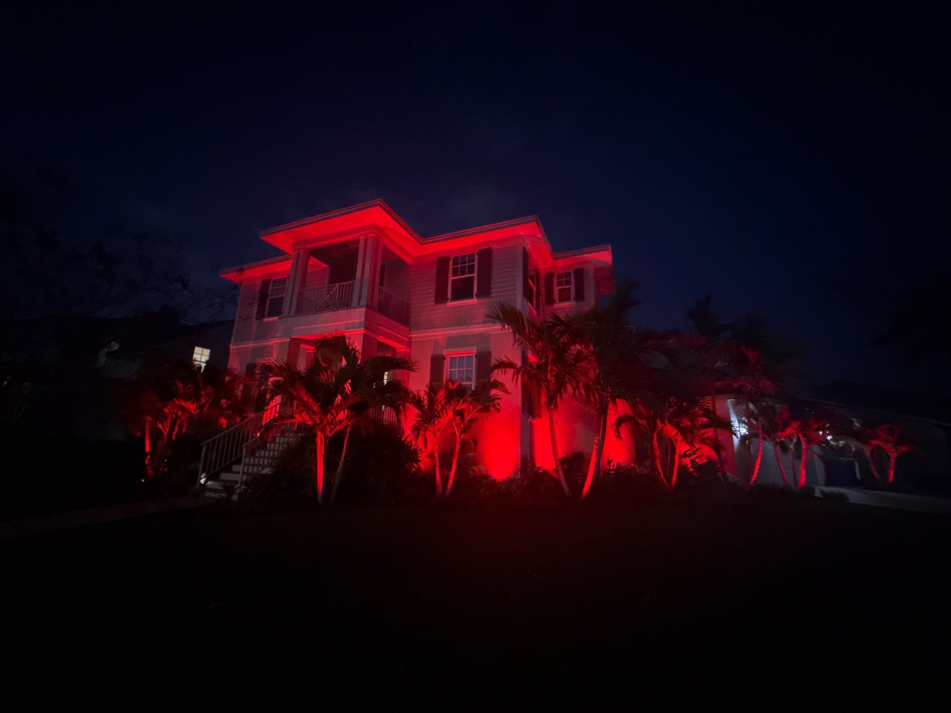 Full Architectural and Color-Changing Landscape Lighting in St. Petersburg by Elegant Accents