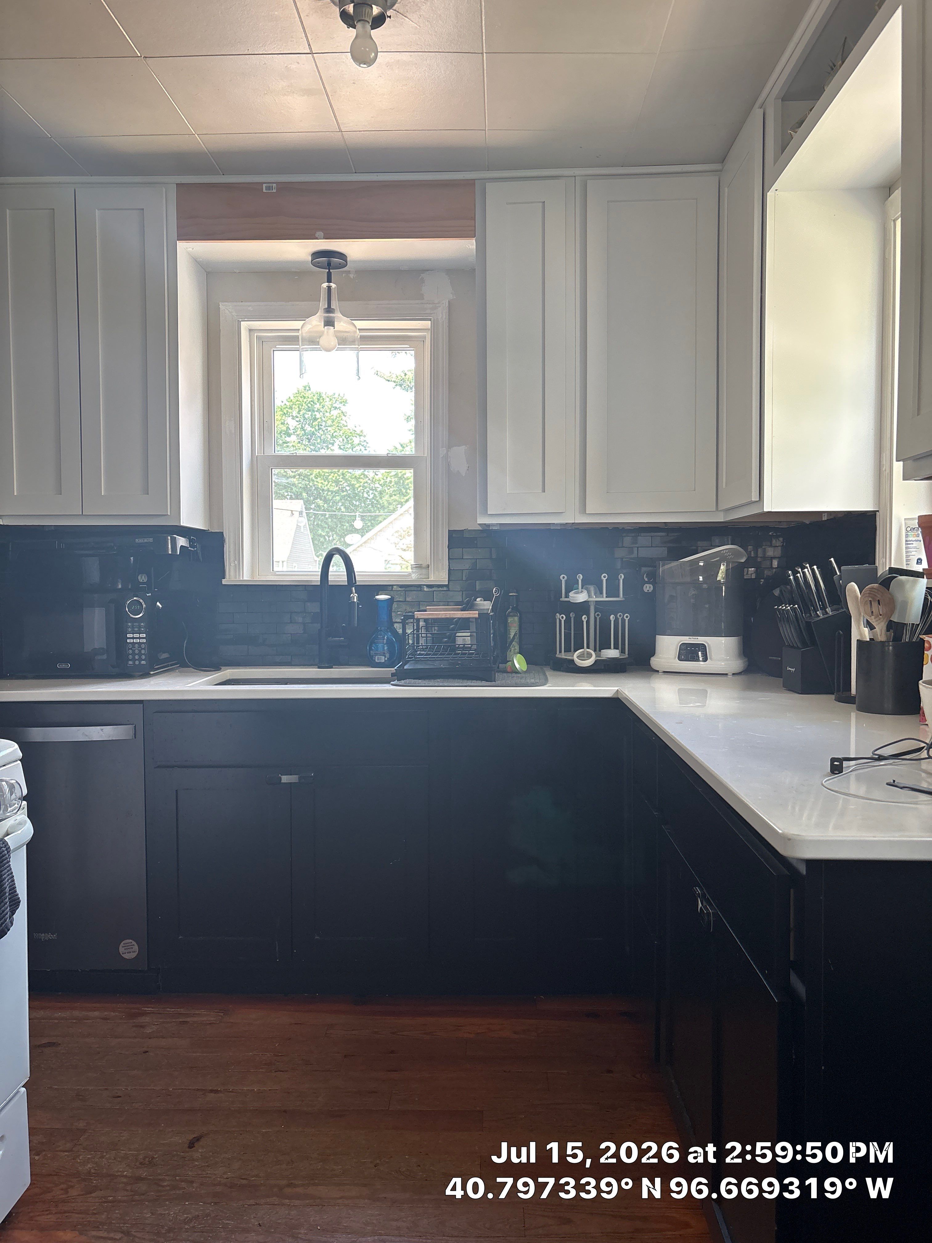Two-Tone Kitchen Cabinetry and Quartz Countertop Installation in Lincoln by CompanyCam Sales Demo