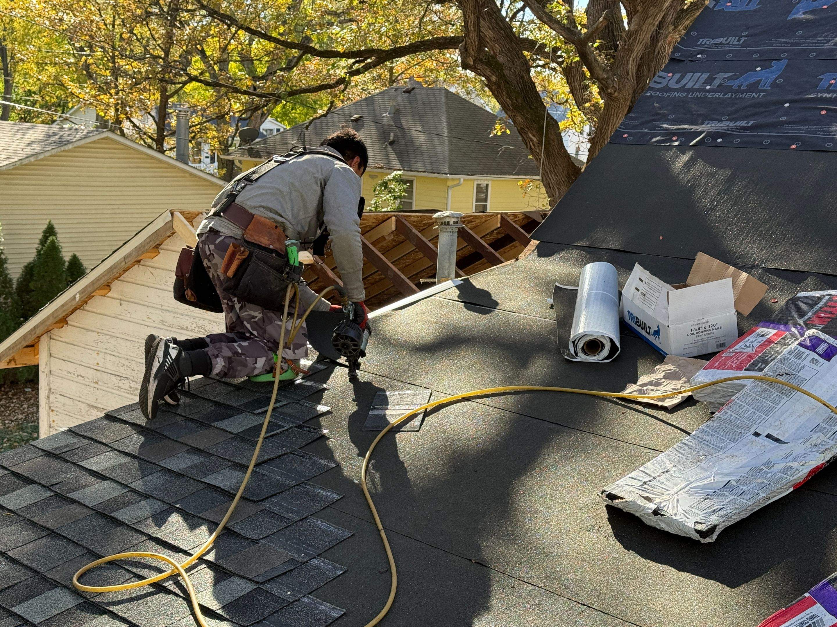 Garage Roof Replacement and Gutter Guard Installation in Red Oak by Star Home