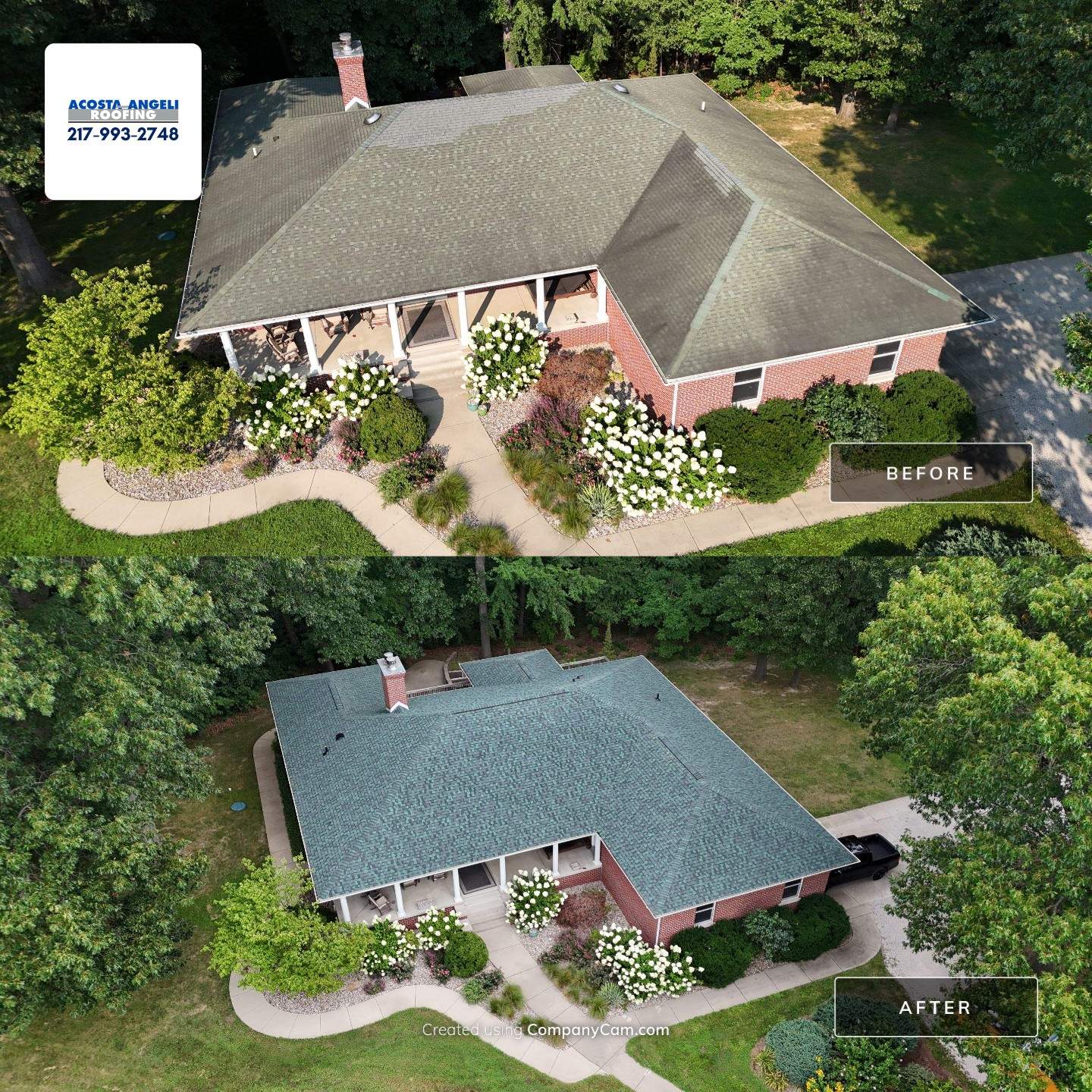 Full Architectural Shingle Roof Replacement for Springfield Brick Home by Acosta Angeli Roofing