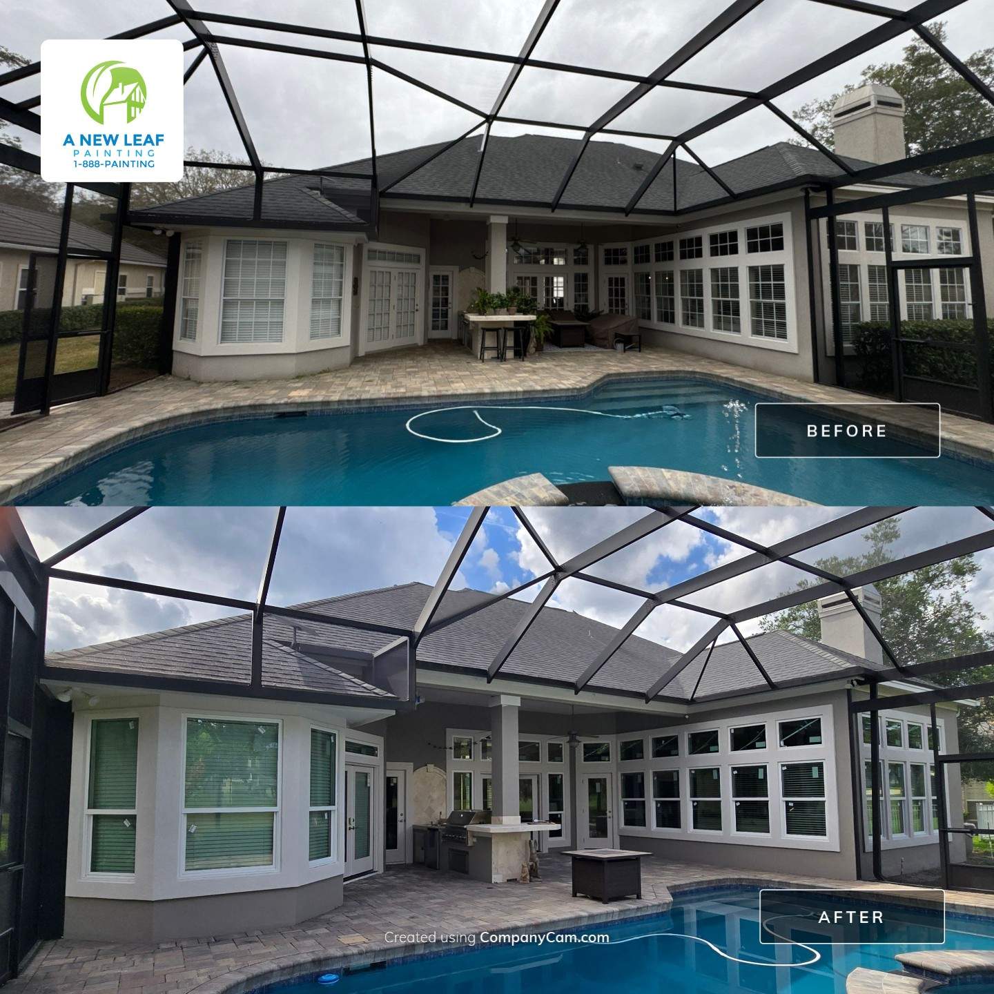 Exterior Stucco Painting in Deercreek Jacksonville, FL 32256 by A New Leaf Painting, LLC