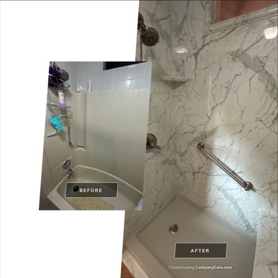 Tub to Shower w Window