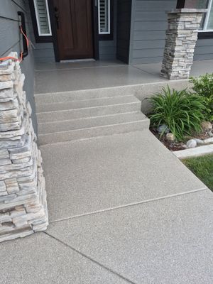 Travertine Hybrid Concrete Coating for Hayden Front Entrance