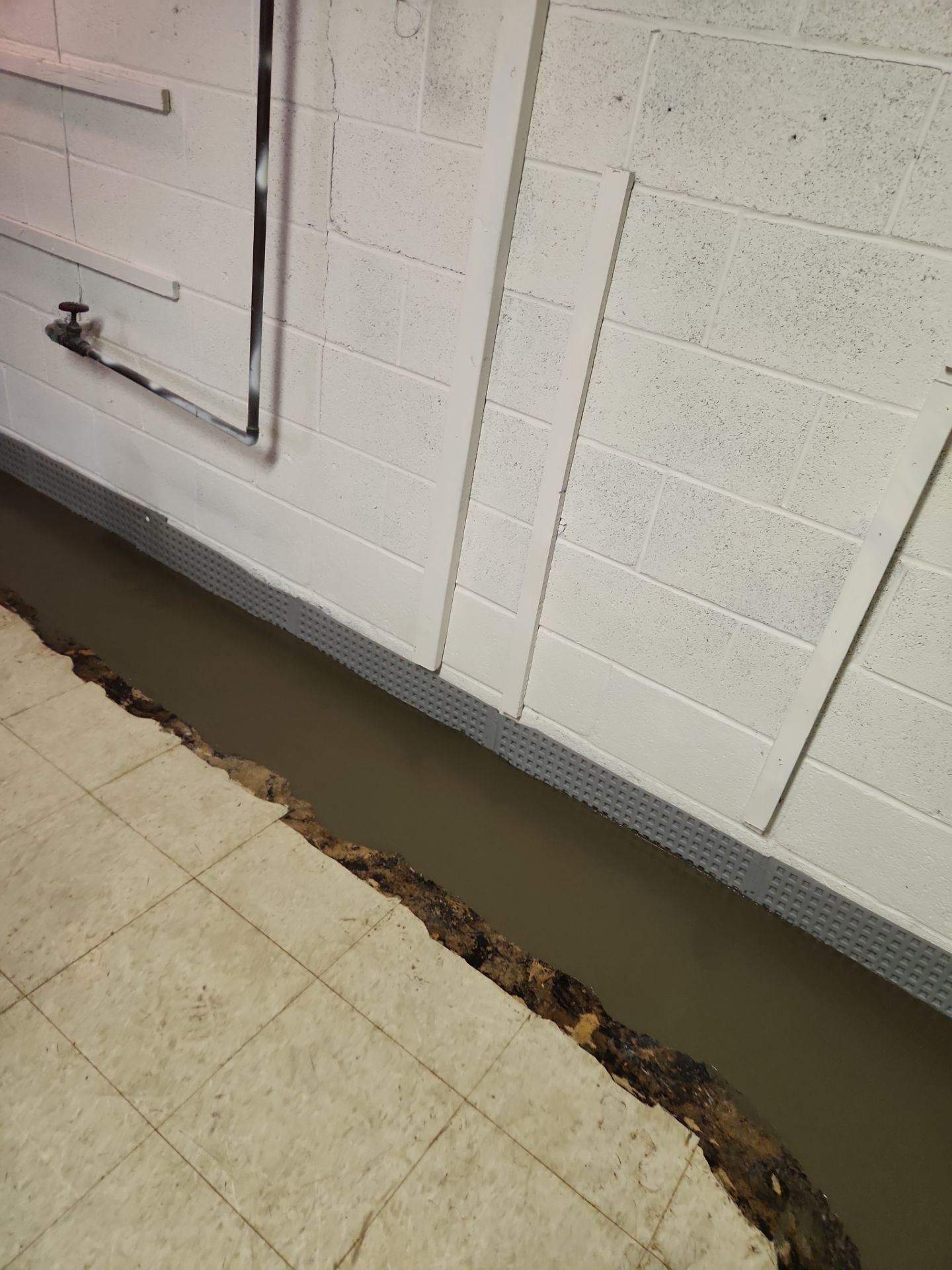 Interior French Drain & Mold Remediation Project in Manville, New Jersey by Pure Service Pro, LLC 