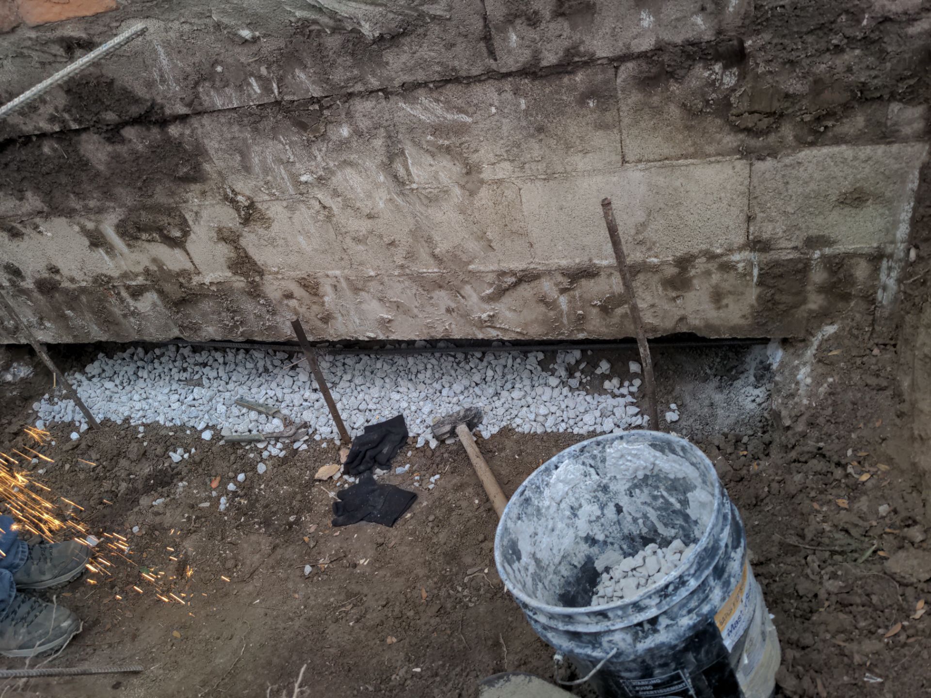 Helical Piers and Pillar Lift using Helical Foundation Footings by Toledo Basement Repair
