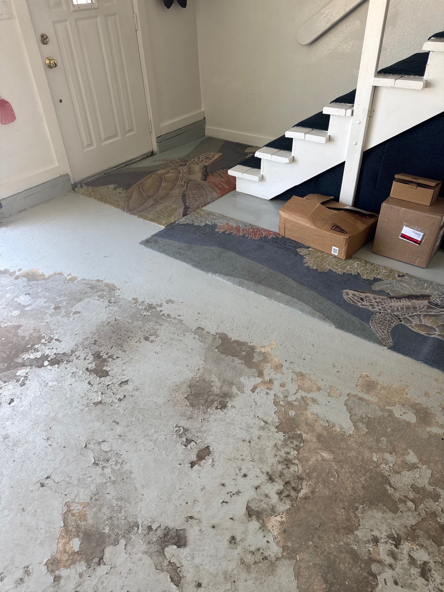 Custom Gray Speckled Epoxy Flake Garage Floor in Muskegon by Gordon Painting