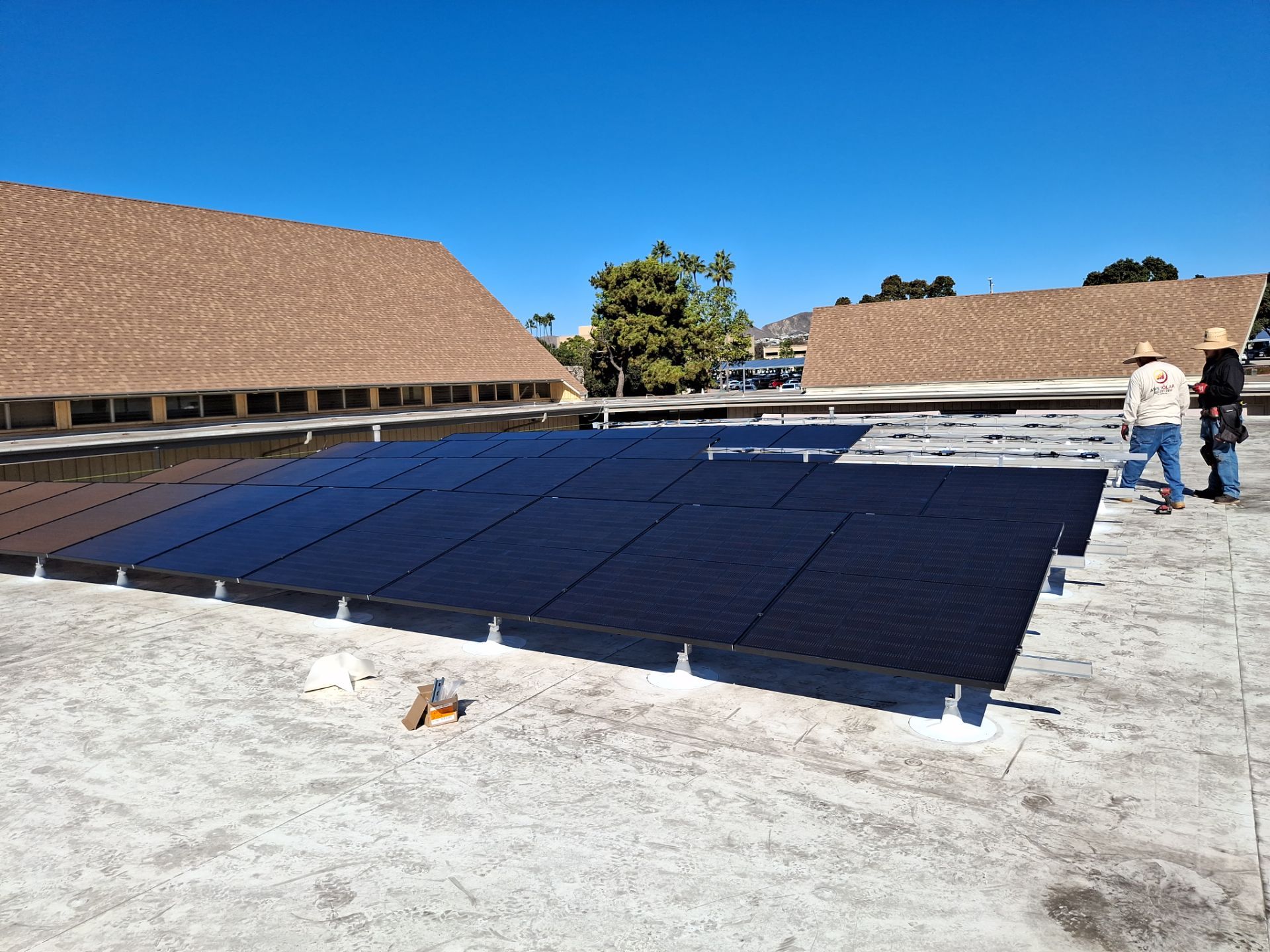 Commercial Solar Panel Installation for Ventura Church with Hyundai Modules by AWS Solar