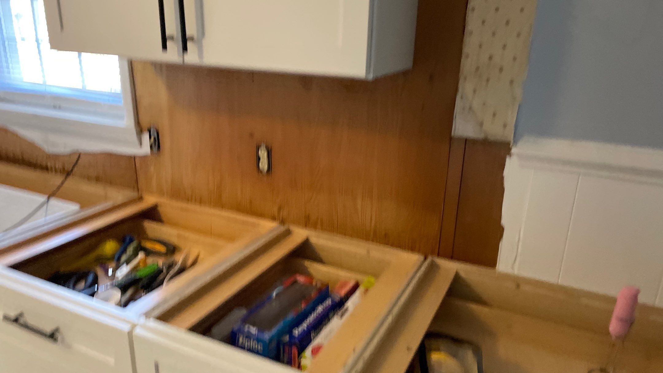 Kitchen Backsplash and Herringbone Tile Floor Remodel by Footprints Floors of Coastal Carolina