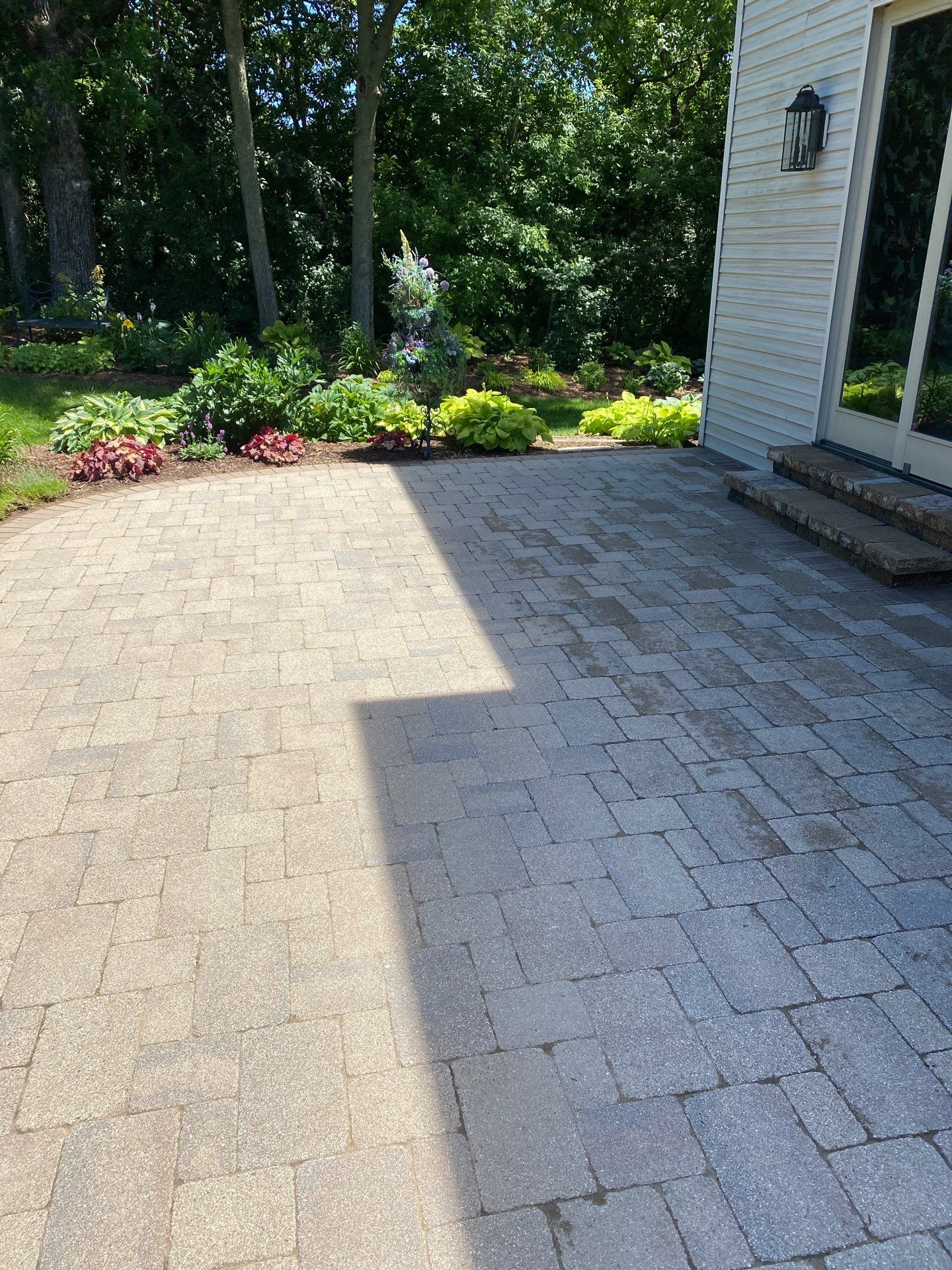 Patio and stepper cleaning by Shulla Exterior Cleaning