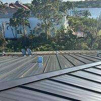24ga 1.5" Mechanical Seam Matte Black  by Total Roofing System The Metal Roof Experts