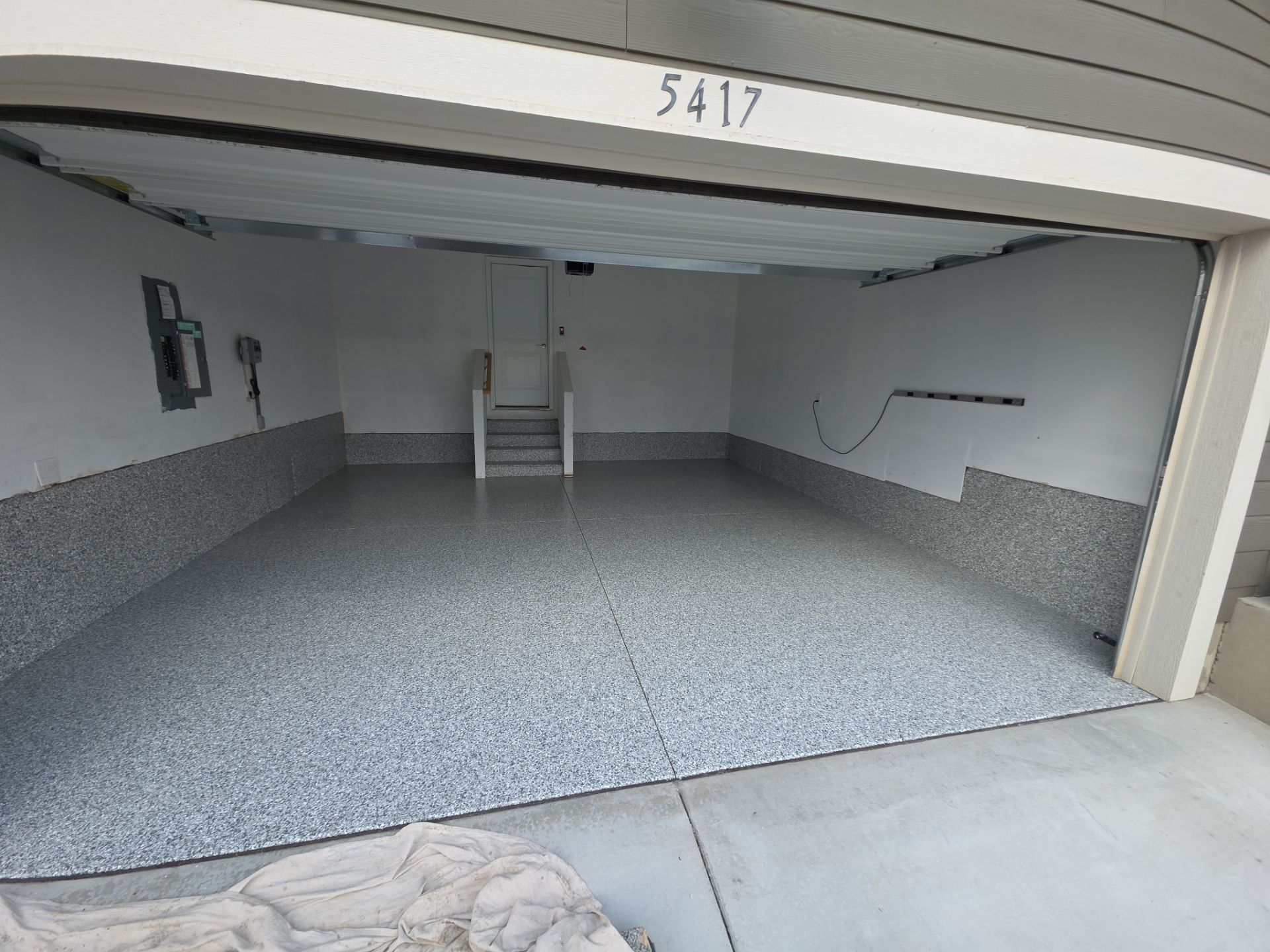 Garage Transformation using Slate Stone by Croc Coatings, LLC
