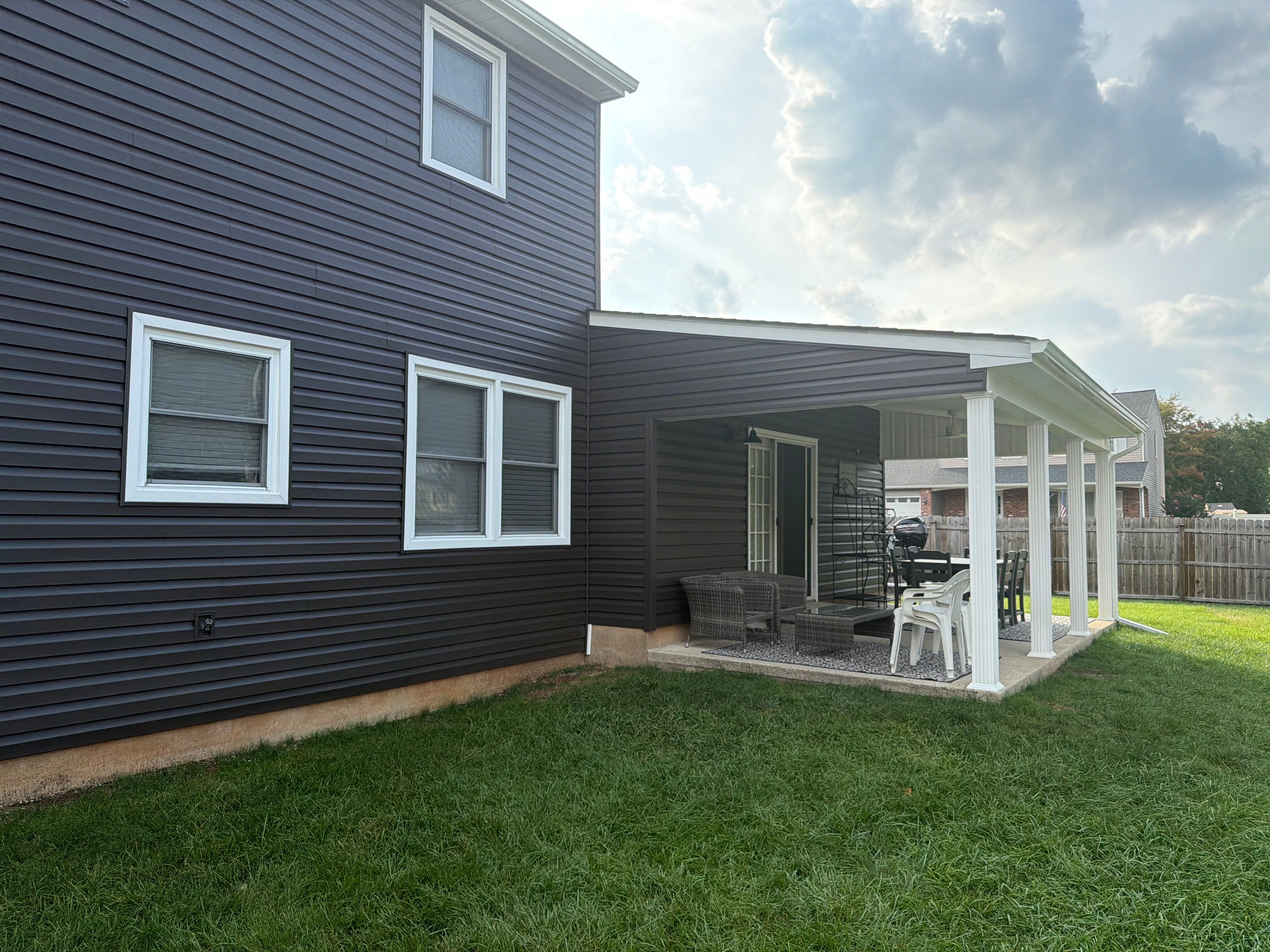 Fairless Hills Exterior Remodel with GAF Roofing and Charcoal Vinyl Siding by Stofan Construction LLC