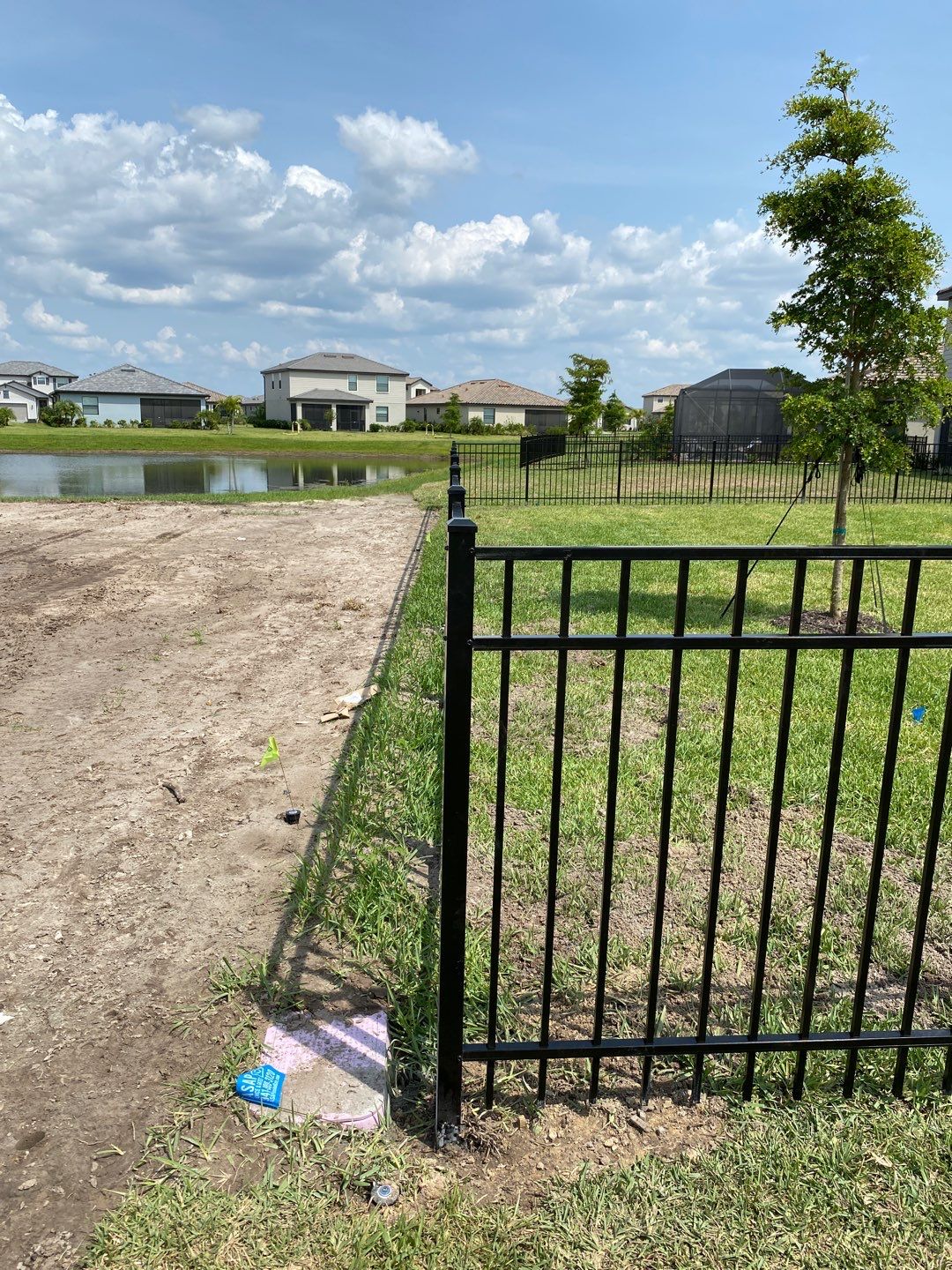 Aluminum Fence Installation using Black 3 Rail Aluminum Fence by Asap fence and gates, LLC