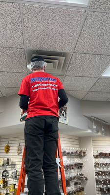 Air Duct Cleaning With a Vacuum Truck in Hermitage, PA.