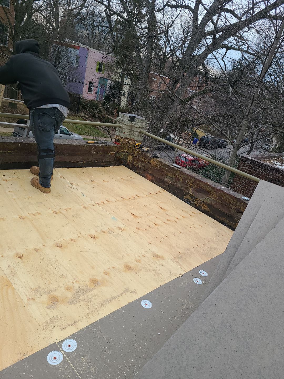 Arlington Flat TPO Roof Installation by RM Banning, Inc.