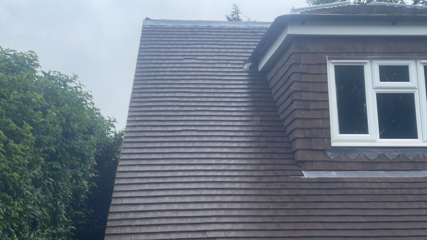Roof Clean - Biocide Treatment using Honda 15lpm Low Pressure Washing Machine by Ges Exterior Cleaning ltd