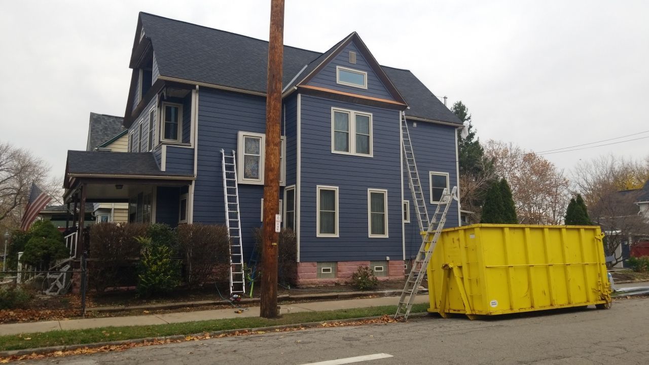 Fire damaged home in Tremont by Absolute Roofing and Construction