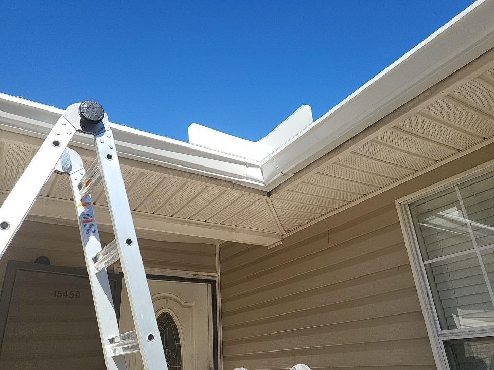Gutter Installation using K-Style Seamless Gutters and LeafBlaster Pro Gutter Guards by Gutter Professors