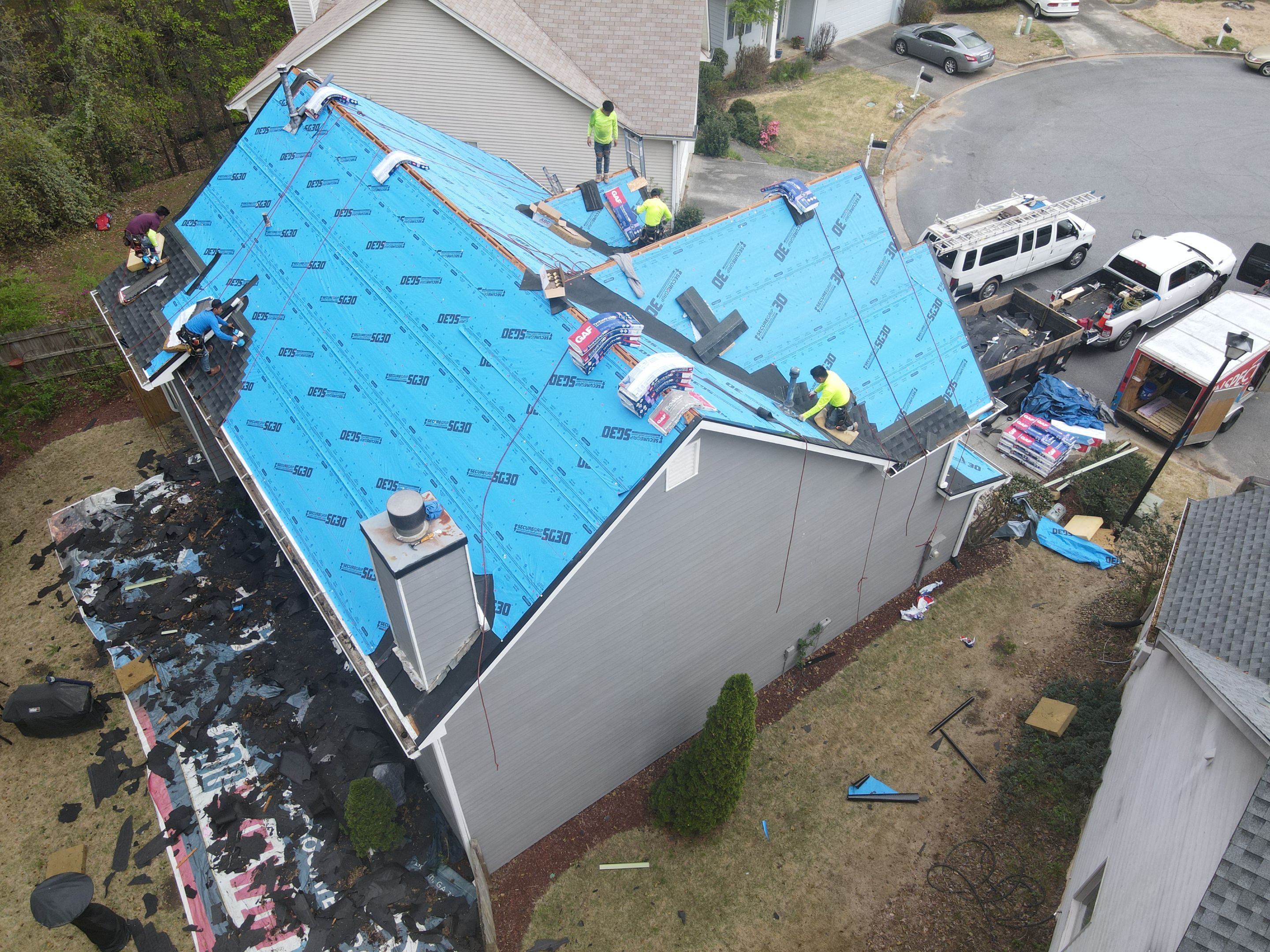 Residential Roofing Installation using GAF by Inspector Roofing and Restoration