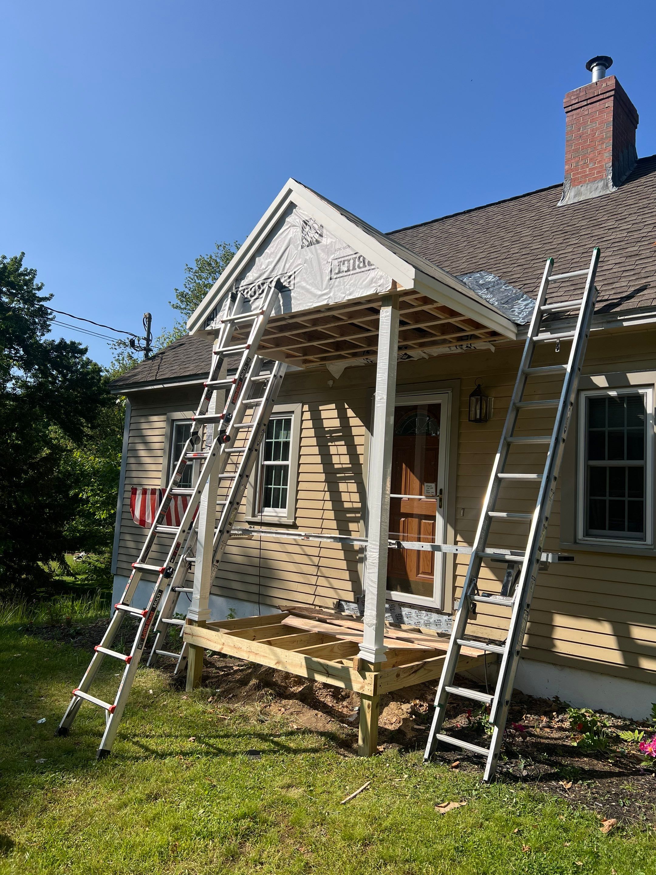 New Front Entrance Overhang - North Berwick Maine by Tall pine roofing
