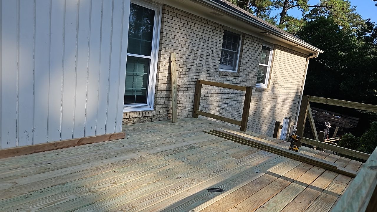 Split Rail Trail - Deck Installation  by Pillar and Pine